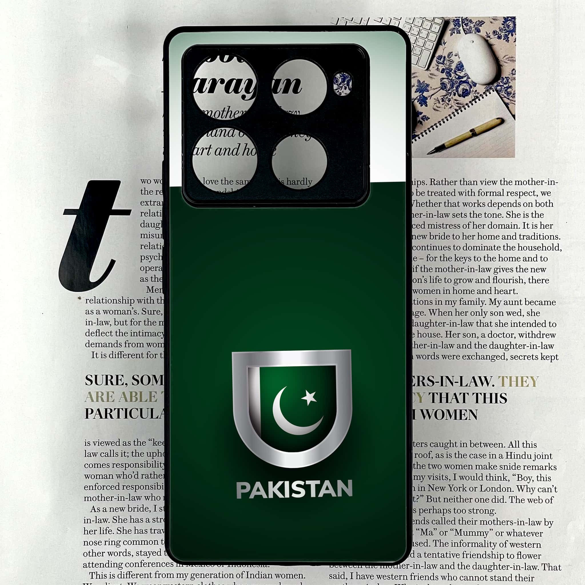Infinix Note 40 Pro Plus - Pakistani Flag Series - Premium Metal Printed soft Bumper shock Proof Case