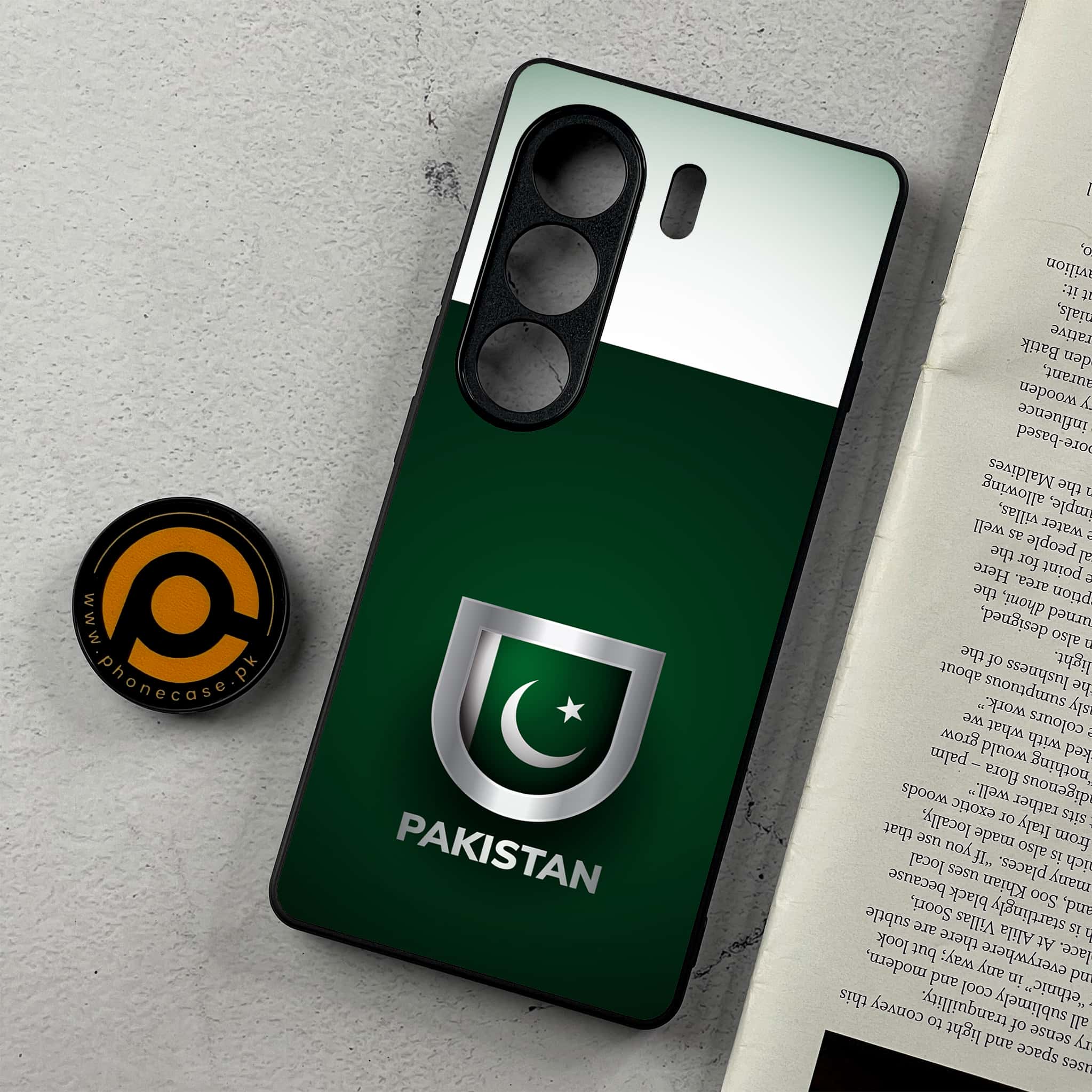 Tecno Camon 40 - Pakistani Flag Series - Premium Metal Printed Soft Bumper Shockproof Case