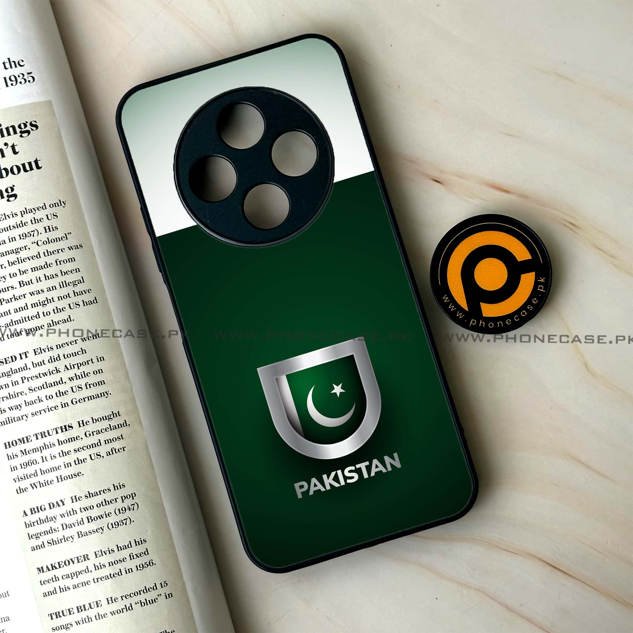 Oppo F27 Pro - Pakistani Flag Series - Premium Metal Printed soft Bumper Shock Proof Case