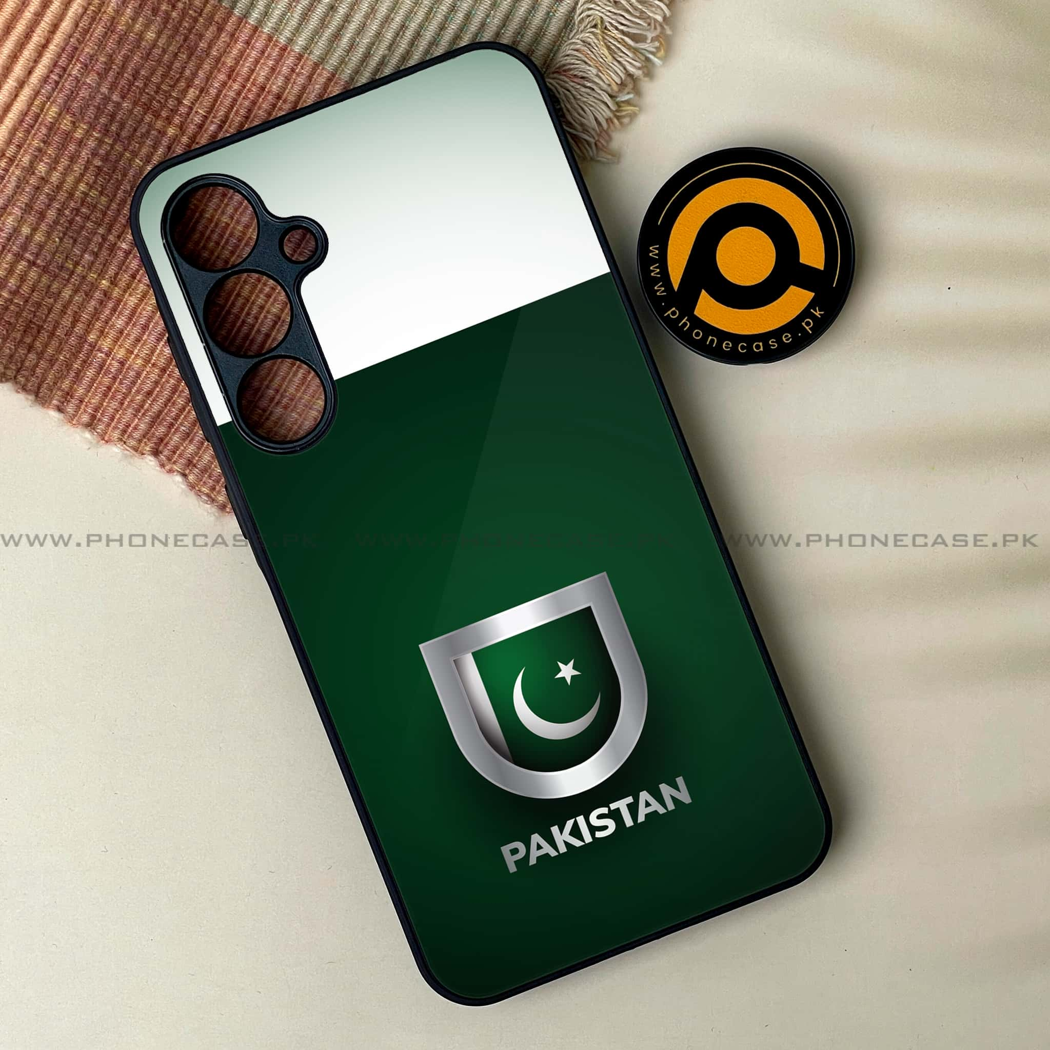 Samsung Galaxy A34 - Pakistani Flag Series - Premium Printed Glass soft Bumper shock Proof Case