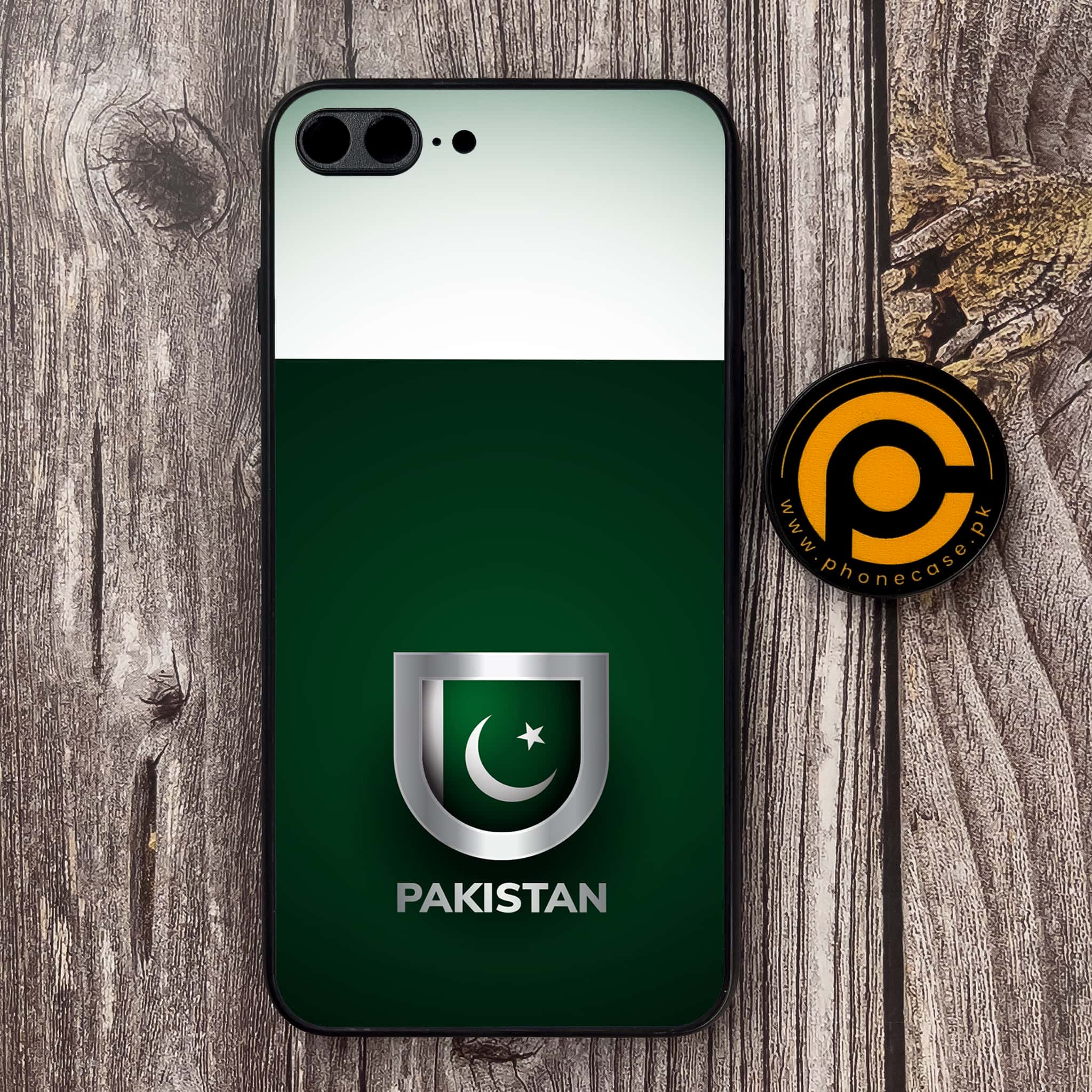 iPhone 7 Plus - Pakistani Flag Series - Premium Metal Printed Soft Bumper shock Proof Case