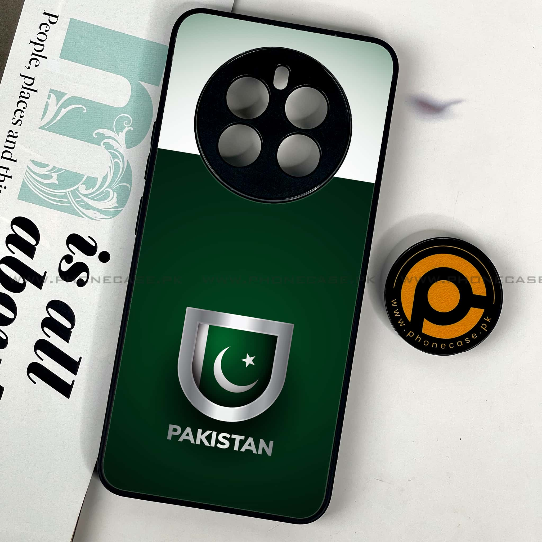 Realme 12 - Pakistani Flag Series - Premium Printed Glass soft Bumper shock Proof Case