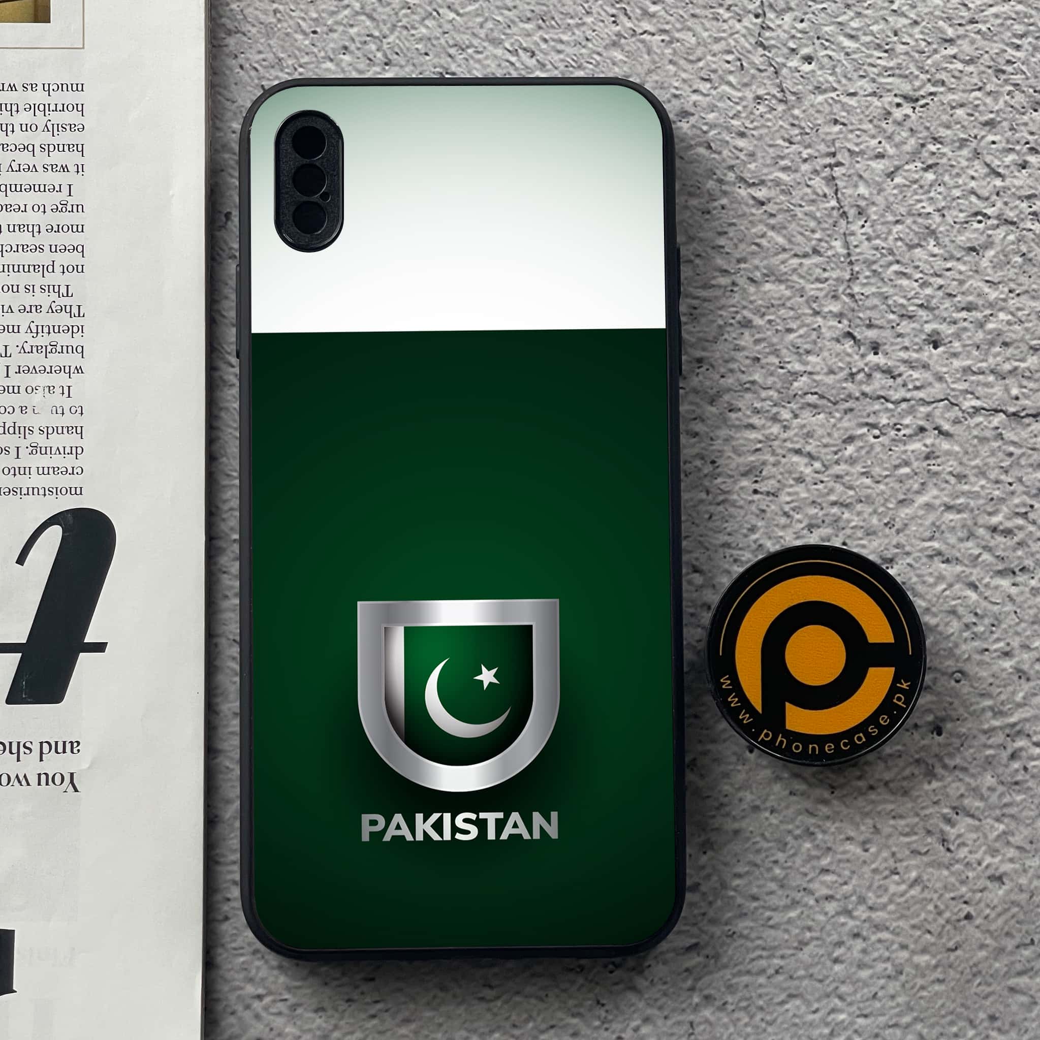 iPhone Xs Max - Pakistani Flag Series - Premium Metal Printed soft Bumper shock Proof Case