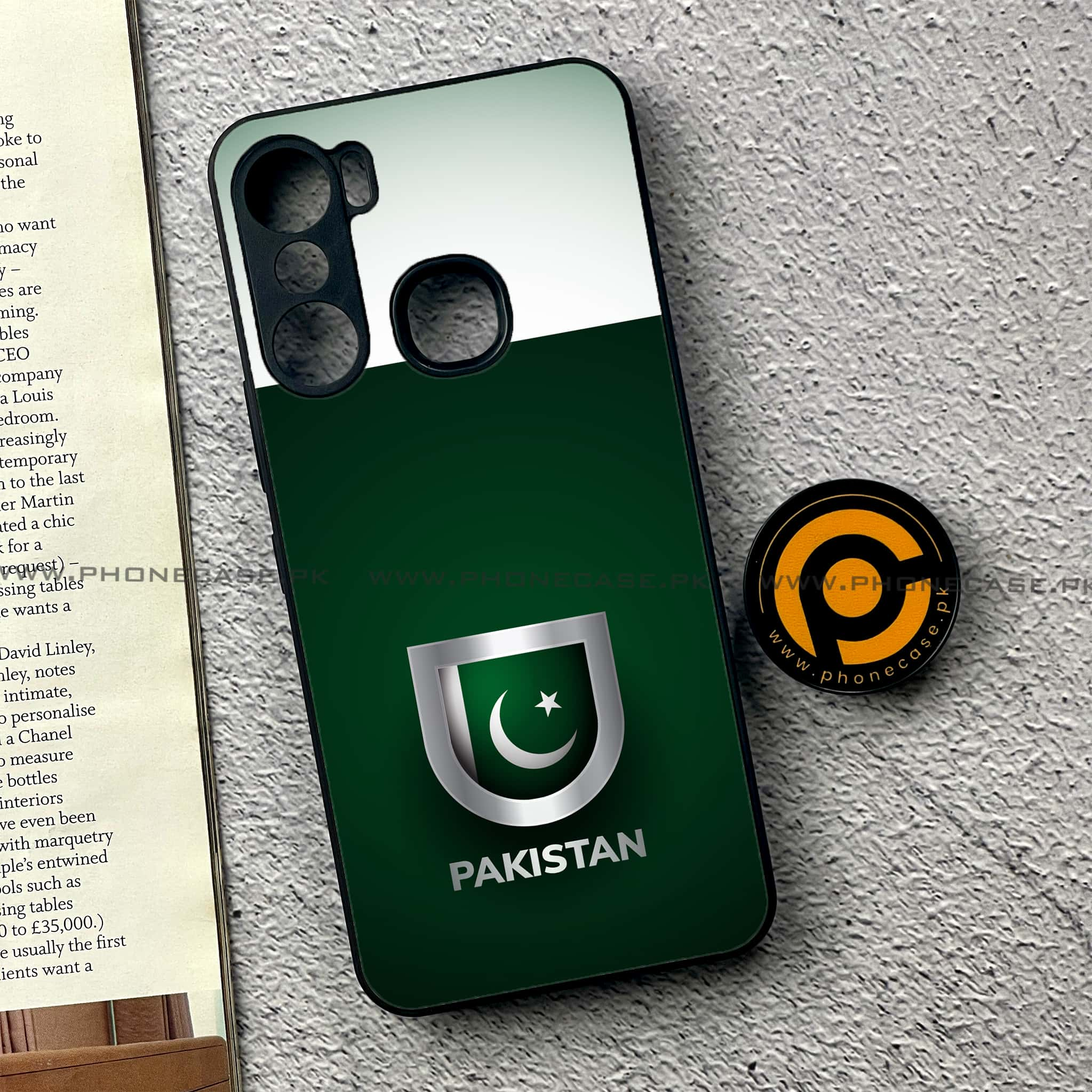 Infinix Hot 12 Pro - Pakistani Flag Series - Premium Printed Glass soft Bumper shock Proof Case