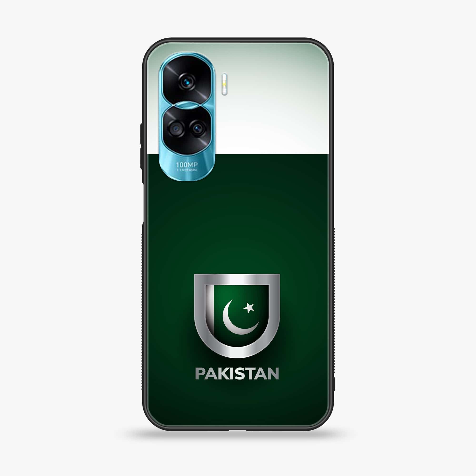 Honor 90 Lite - Pakistani Flag Series - Premium Printed Glass soft Bumper shock Proof Case