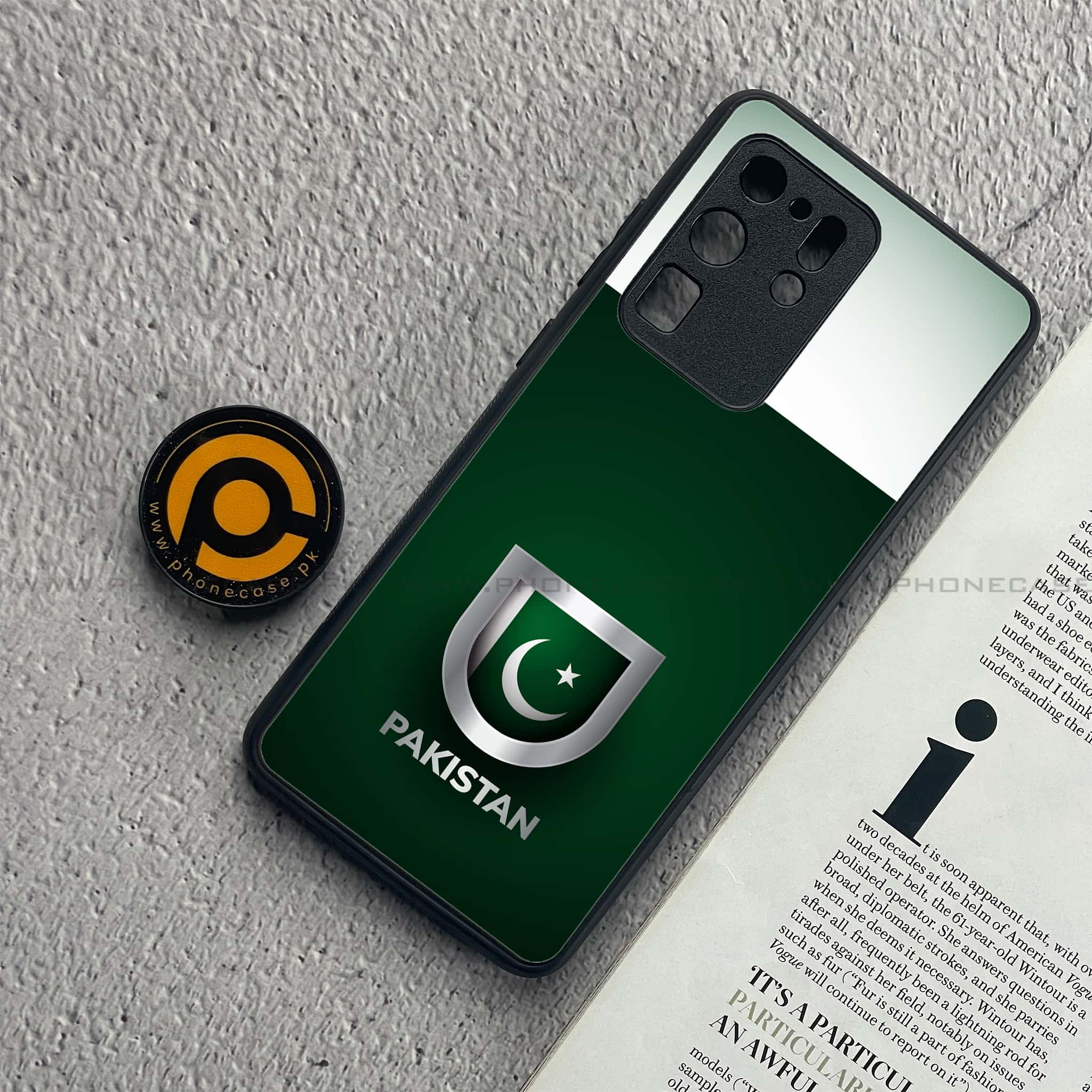 Samsung Galaxy S20 Ultra - Pakistani Flag Series - Premium Printed Glass soft Bumper shock Proof Case