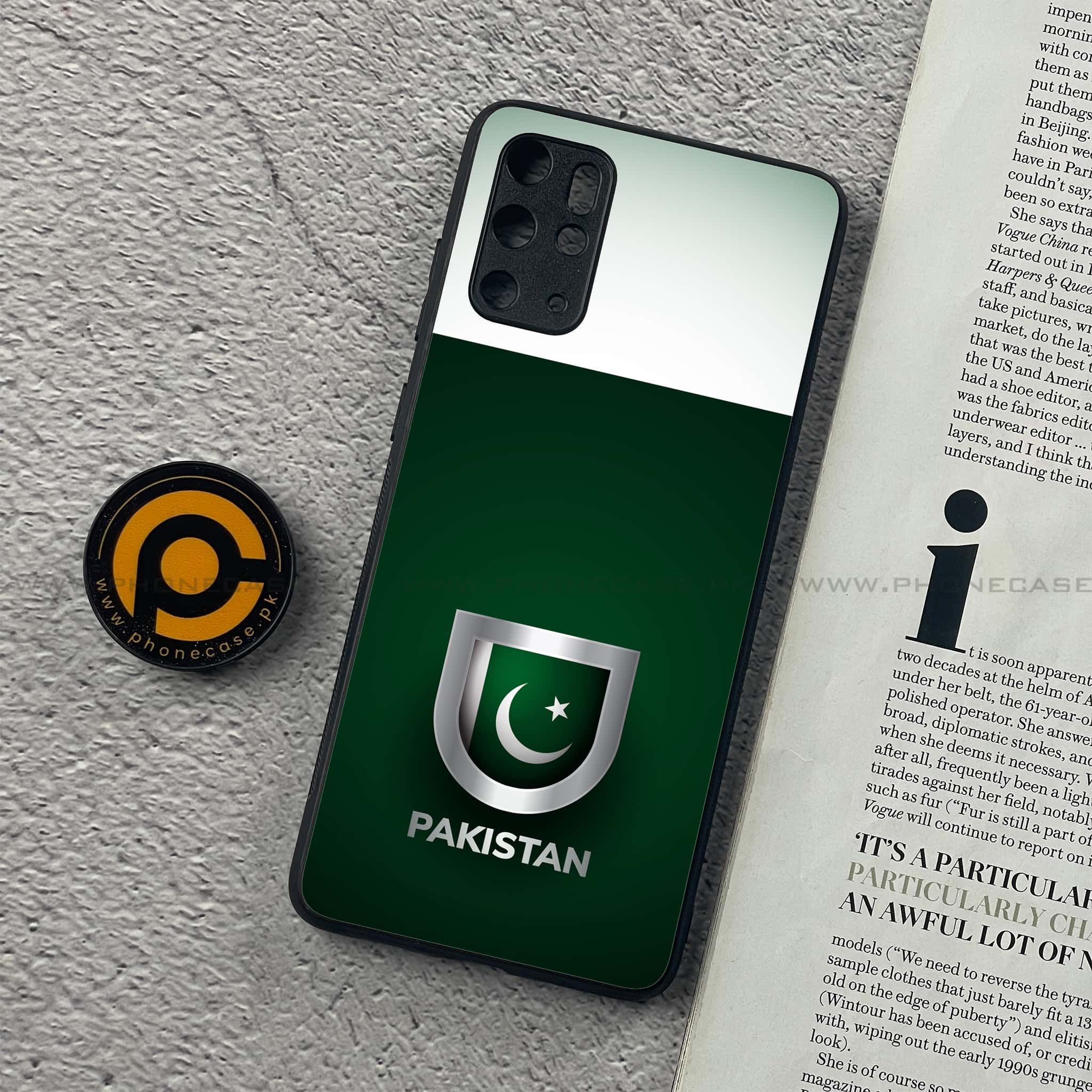 Galaxy S20 Plus - Pakistani Flag Series - Premium Printed Glass soft Bumper shock Proof Case