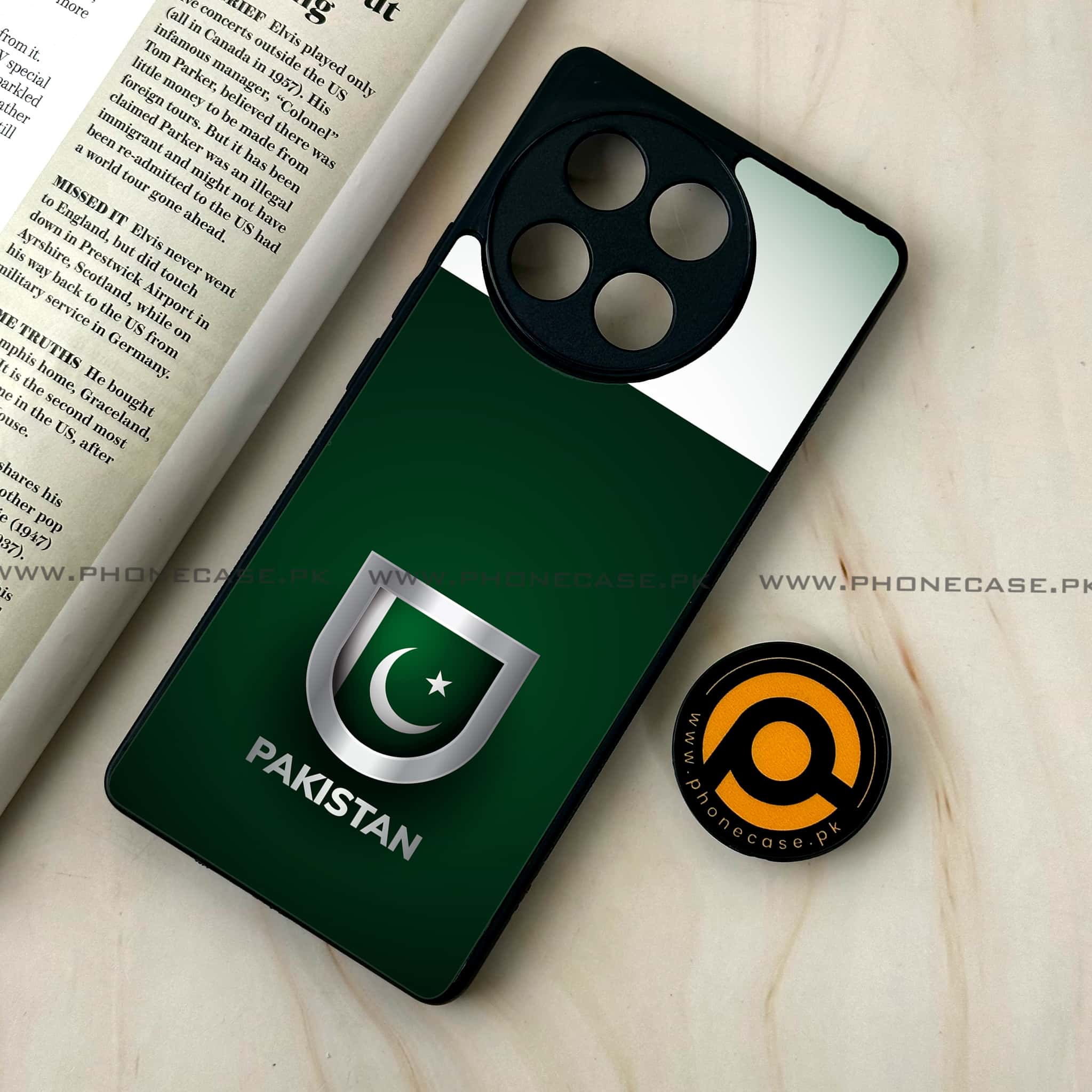 Tecno Camon 30s - Pakistani Flag Series - Premium Metal Printed soft Bumper shock Proof Case