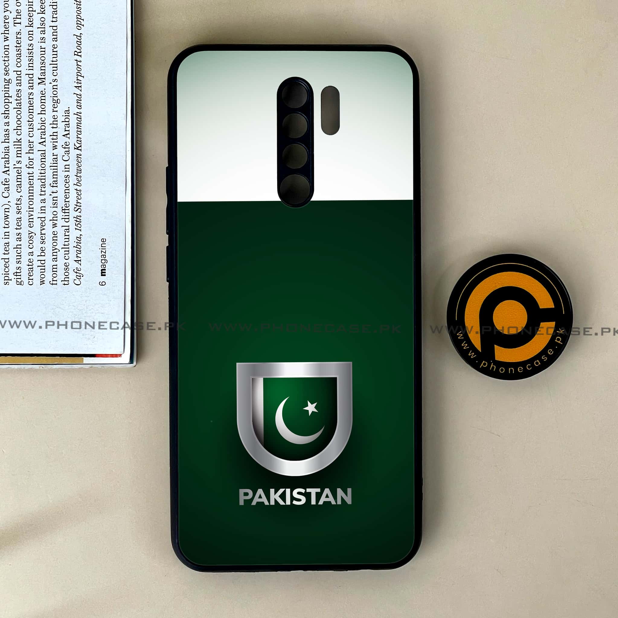 Xiaomi Redmi 9 - Pakistani Flag Series - Premium Printed Glass soft Bumper shock Proof Case