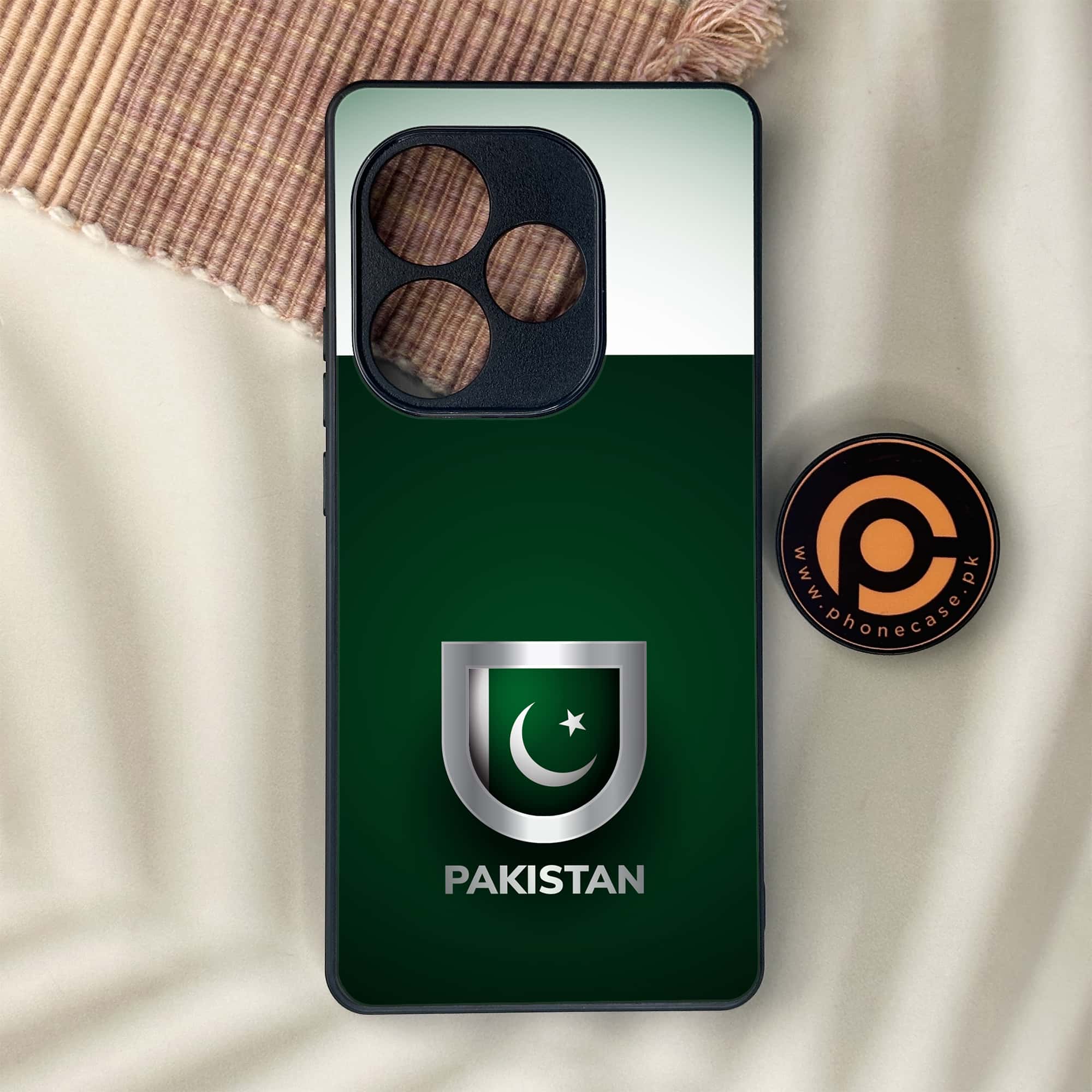 Realme GT 6 - Pakistani Flag Series - Premium Metal Printed soft Bumper shock Proof Case