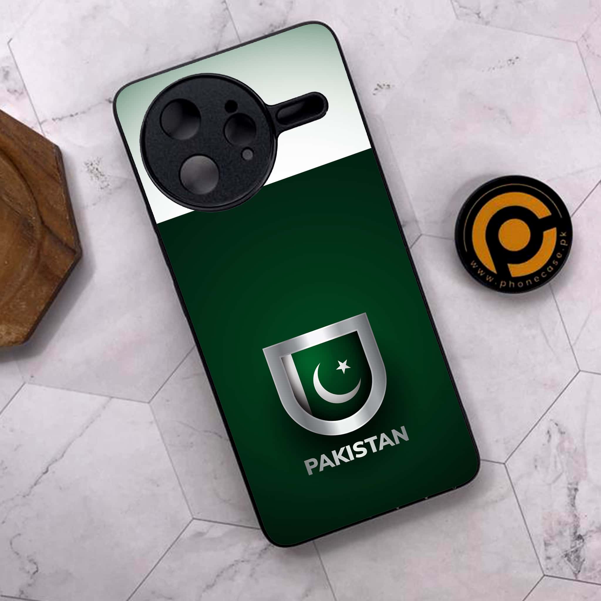 Xiaomi Poco F7 Ultra 5G - Pakistani Flag Series - Premium Metal Printed soft Bumper shock Proof Case