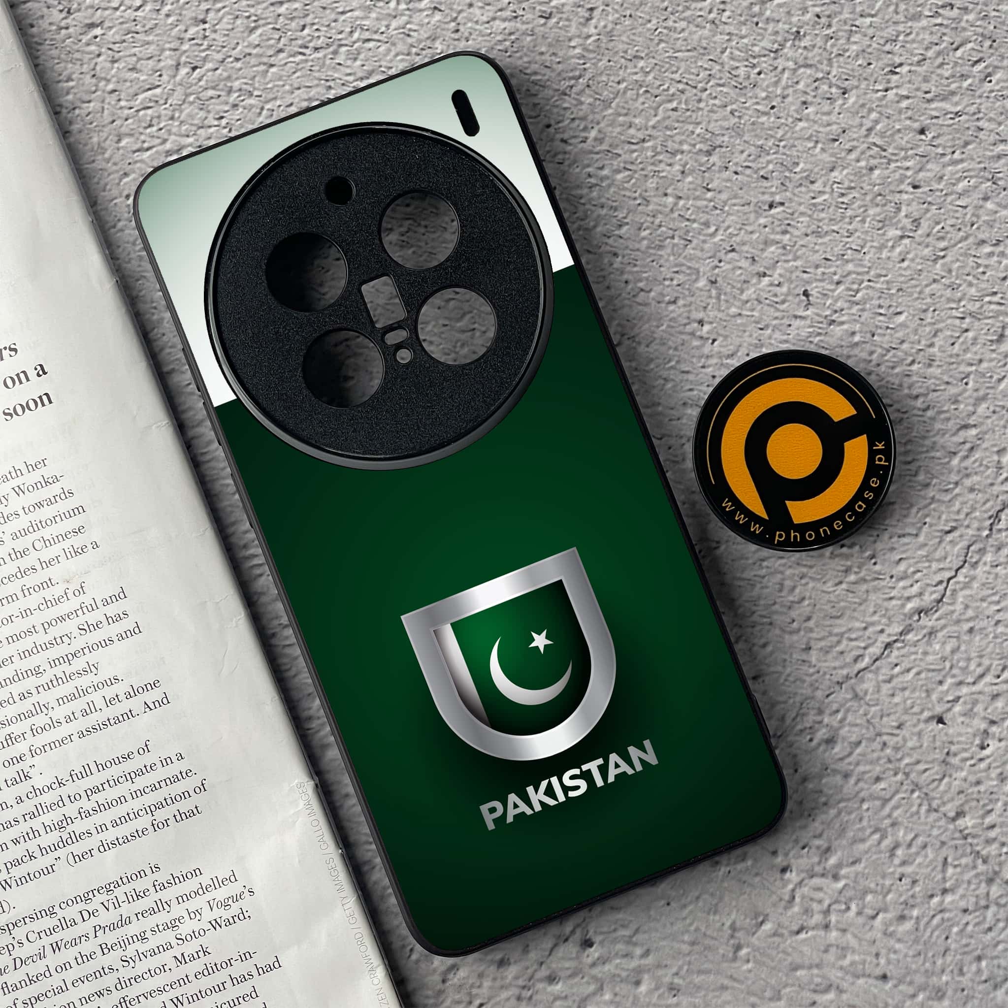 Vivo X200 Pro - Pakistani Flag Series - Premium Metal  Printed soft Bumper shock Proof Case