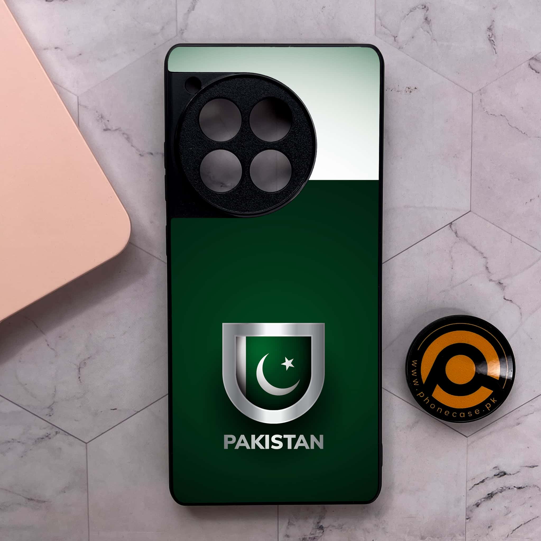 OnePlus 12R - Pakistani Flag Series - Premium Metal Printed soft Bumper shock Proof Case