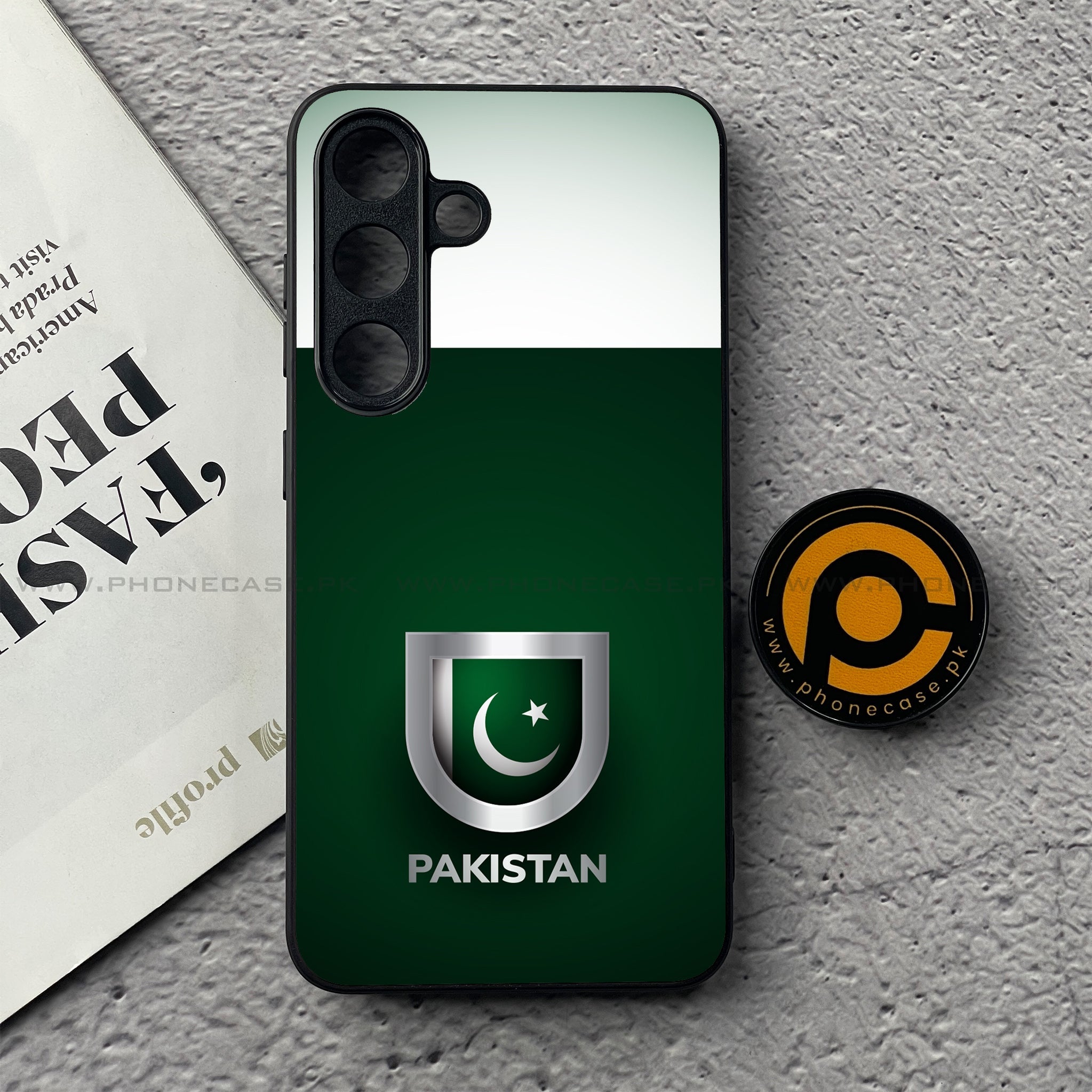 Samsung Galaxy S25 FE - Pakistani Flag Series - Premium Metal Printed soft Bumper shock Proof Case