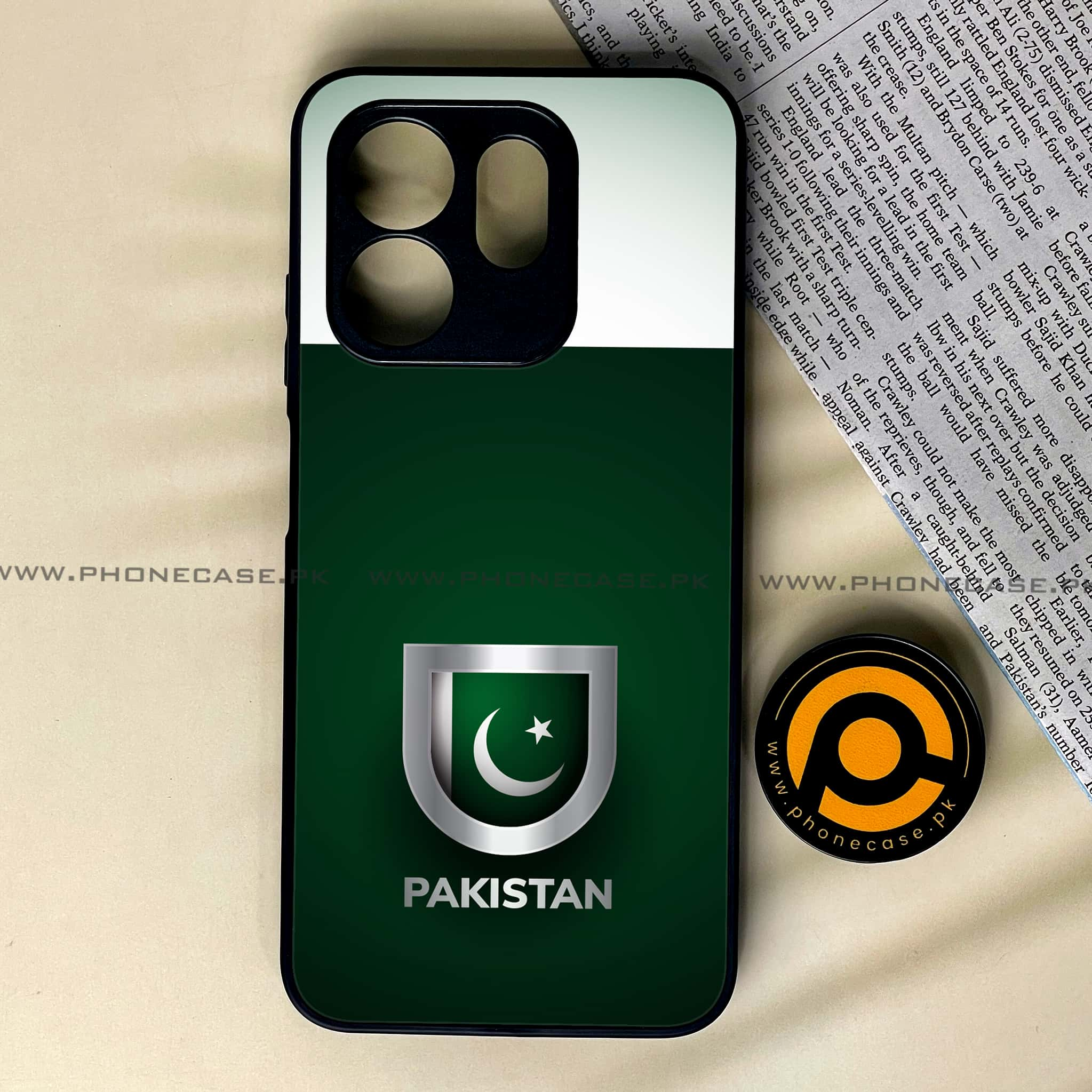 Infinix Hot 50i - Pakistani Flag Series - Premium Printed Glass soft Bumper shock Proof Case