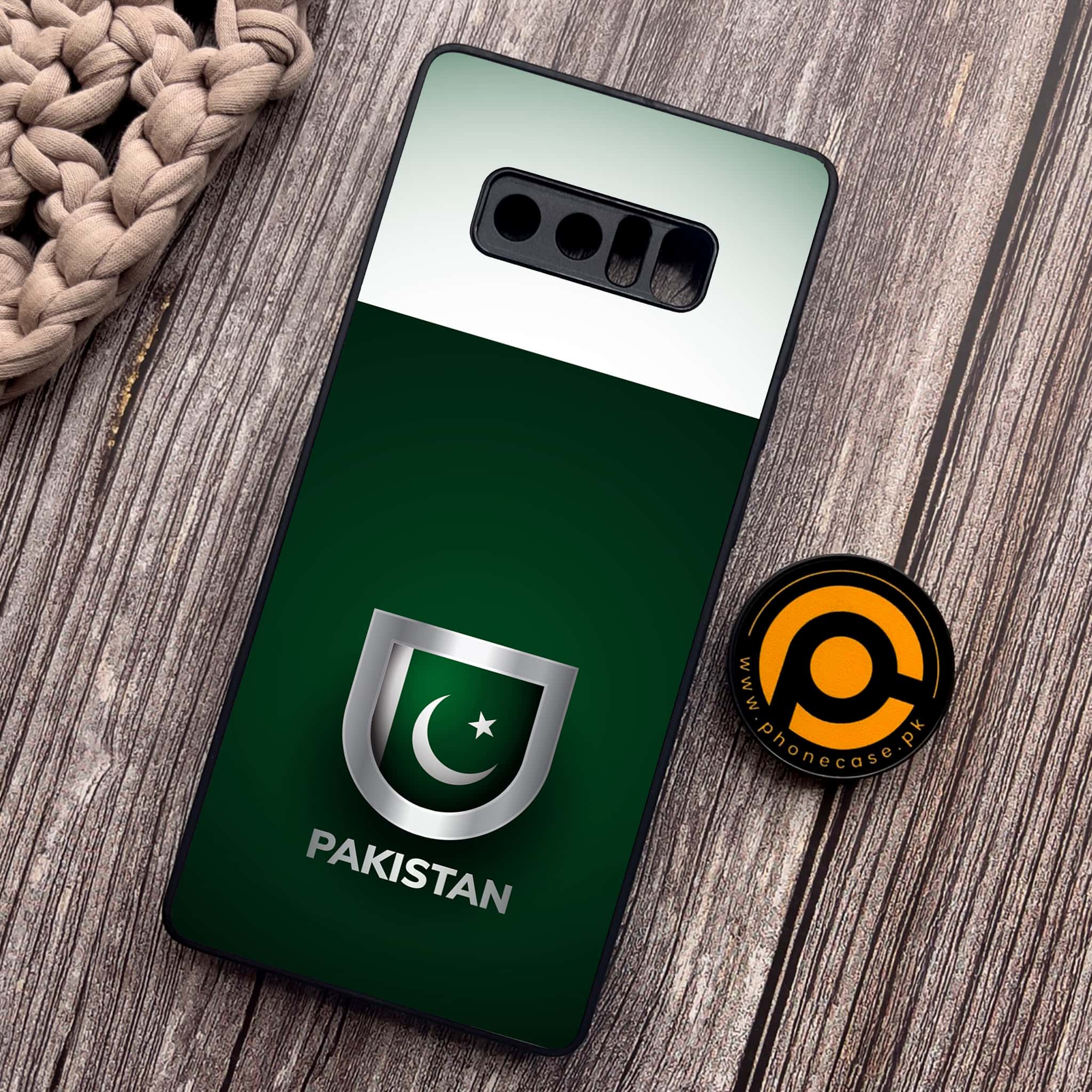 Samsung Galaxy Note 8 - Pakistani Flag Series - Premium Metal Printed soft Bumper shock Proof Case