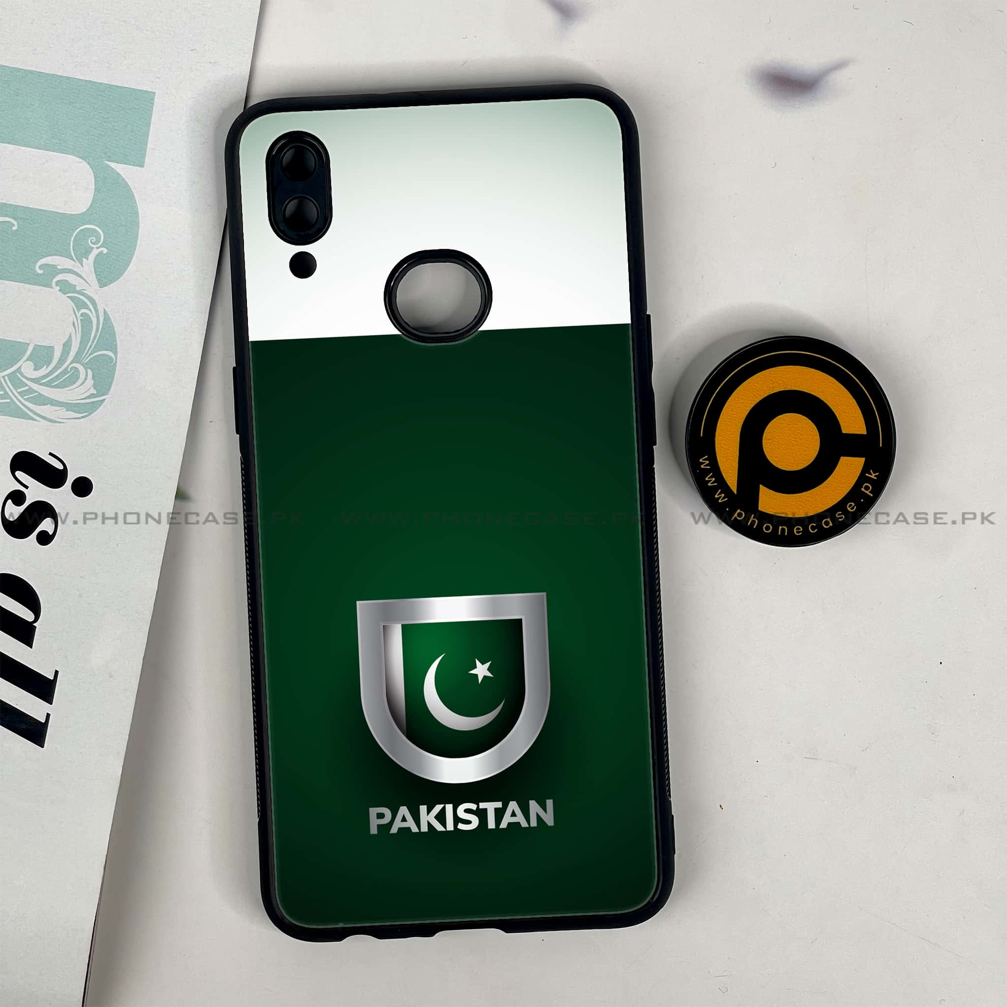 Galaxy A10s - Pakistani Flag Series - Premium Printed Glass soft Bumper shock Proof Case