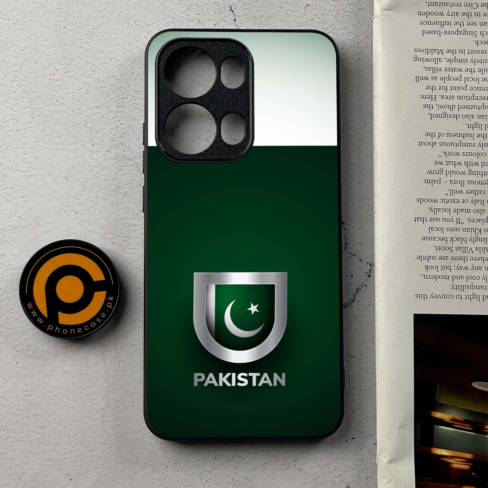 Oppo Reno 13 Pro - Pakistani Flag Series - Premium Metal Printed Soft Bumper Shockproof Case