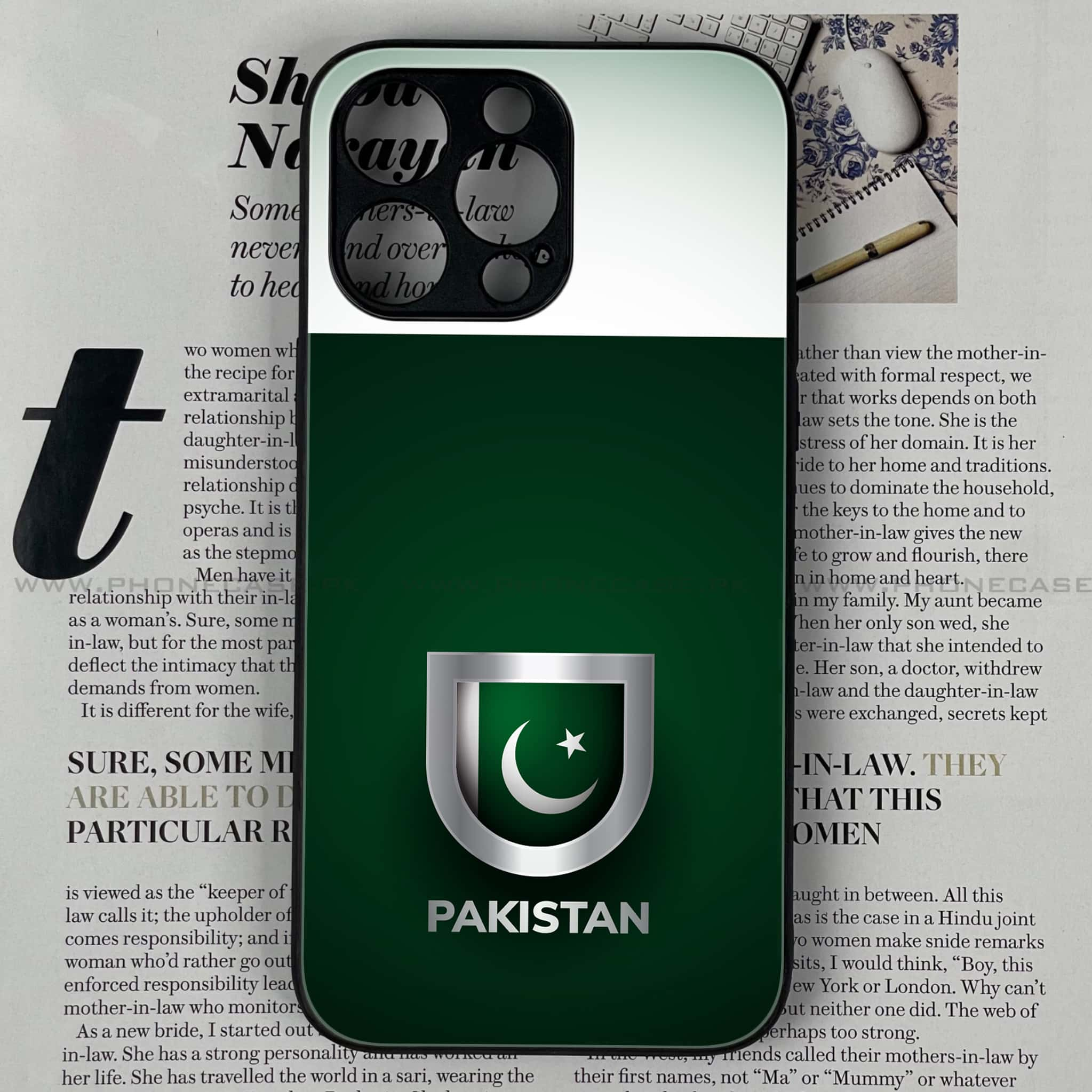 iPhone 15 Pro Max - Pakistani Flag Series - Premium Printed Glass soft Bumper shock Proof Case