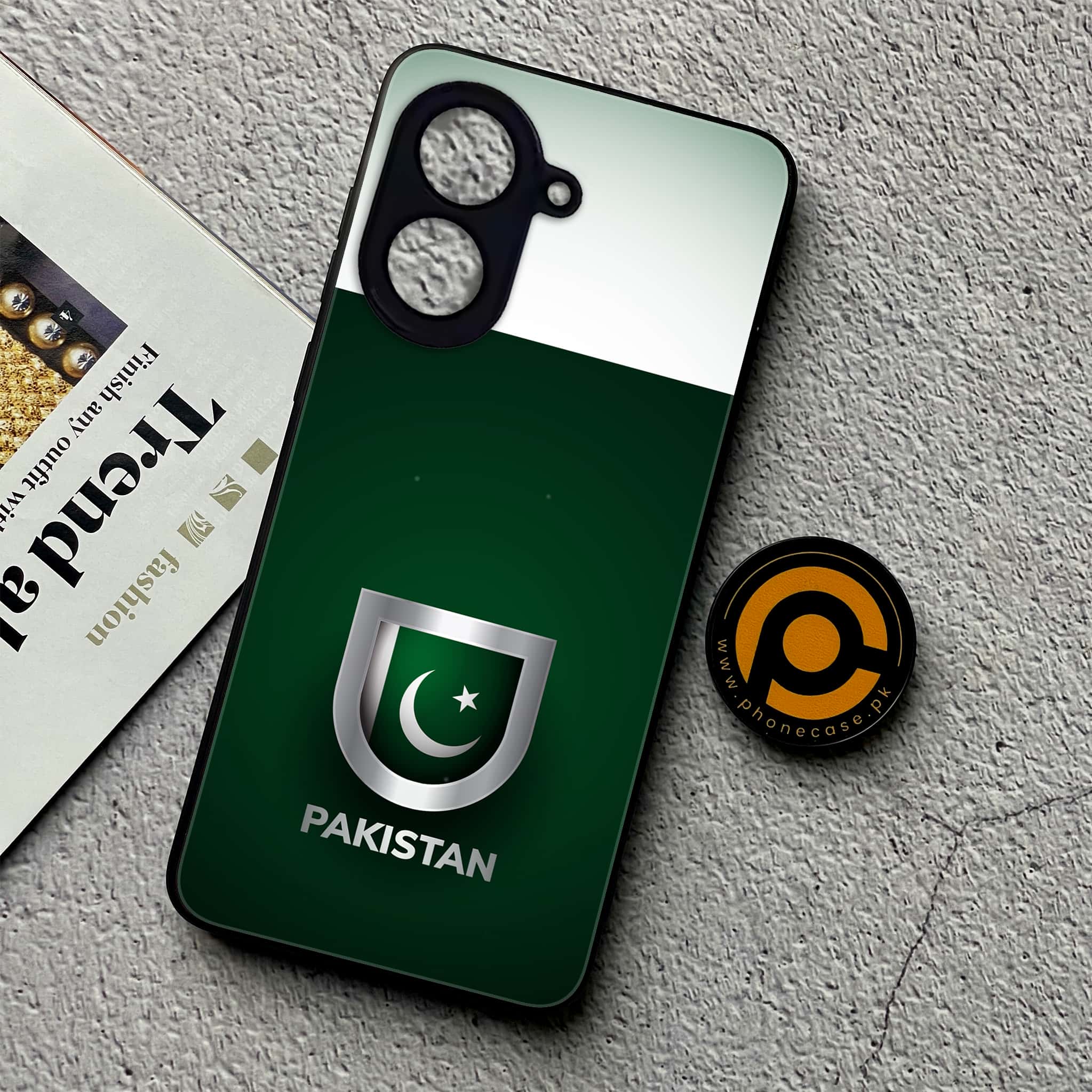 Xiaomi Redmi A5 - Pakistani Flag Series - Premium Metal Printed soft Bumper shock Proof Case