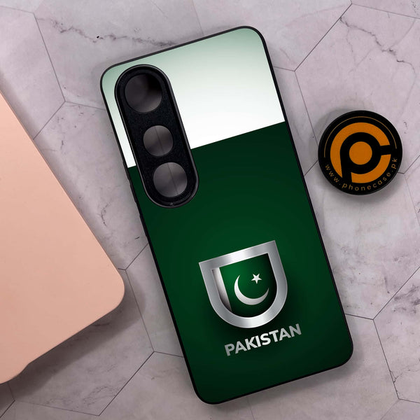 Vivo V50 Lite - Pakistani Flag Design 4  - Premium Metal Printed soft Bumper shock Proof Case CS-41086