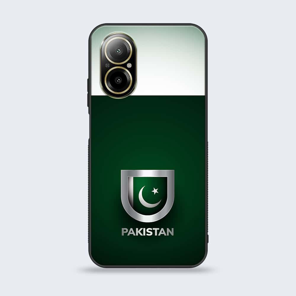 Realme C67 - Pakistani Flag Series - Premium Printed Glass soft Bumper shock Proof Case