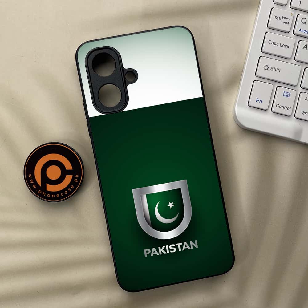 Tecno Spark Go 2 - Pakistani Flag Series - Premium Metal Printed soft Bumper Shock Proof Case
