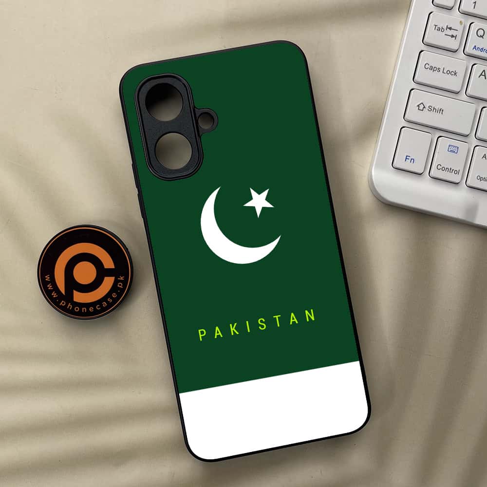 Tecno Spark Go 2 - Pakistani Flag Series - Premium Metal Printed soft Bumper Shock Proof Case