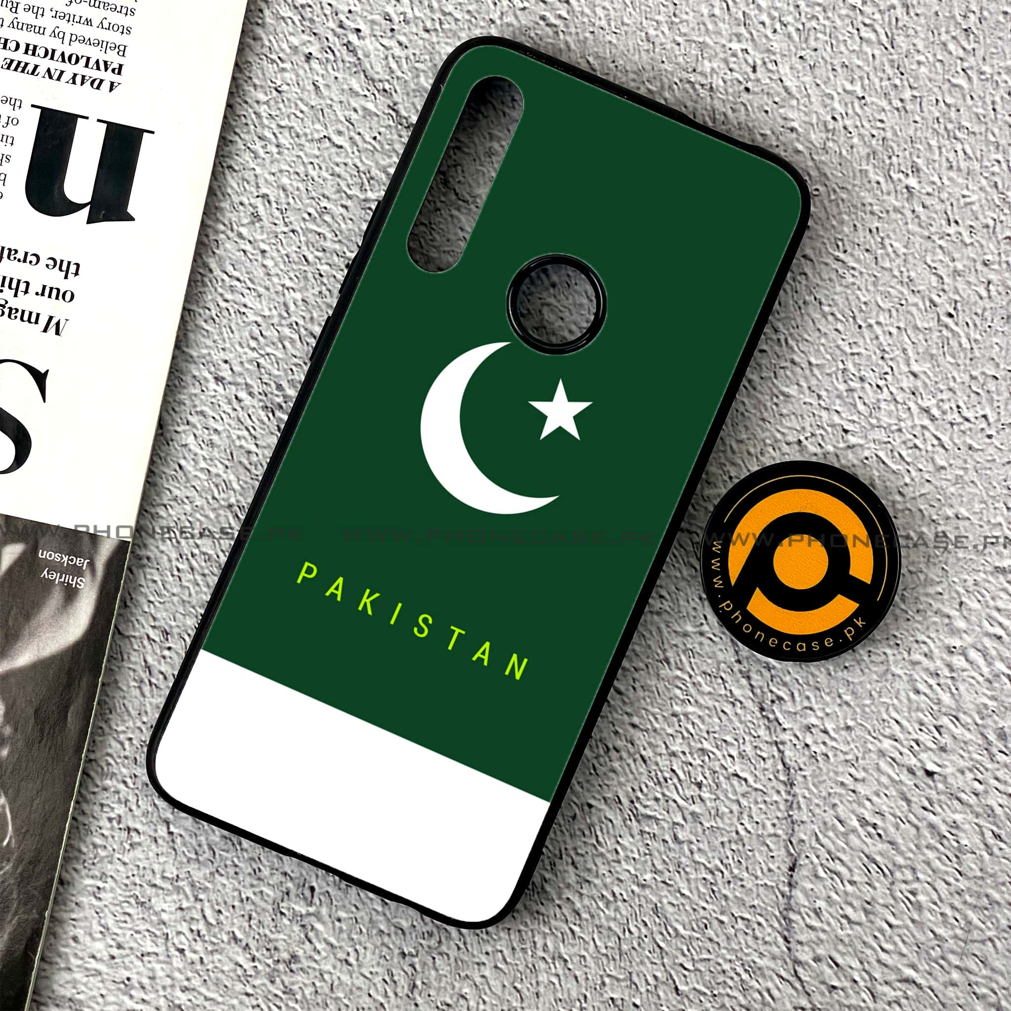 Huawei Y9 Prime (2019) - Pakistani Flag Series - Premium Printed Glass soft Bumper shock Proof Case