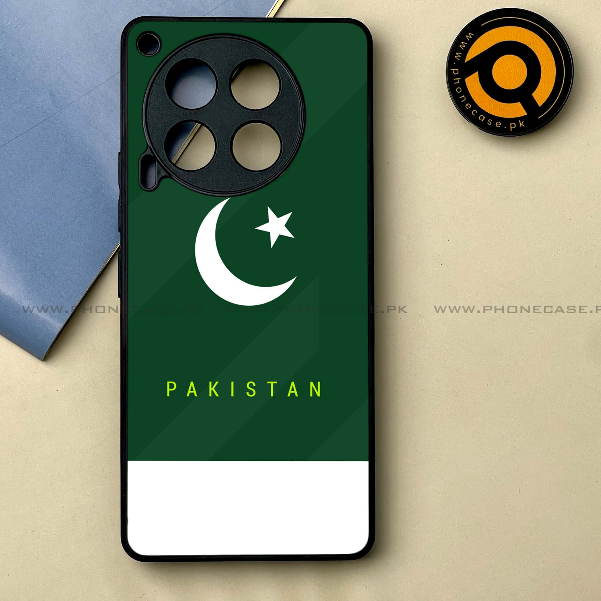 Tecno Camon 30 - Pakistani Flag Series -  Premium Printed Metal soft Bumper shock Proof Case