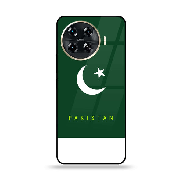 Tecno Spark 20 pro plus - Pakistani Flag Design 5 - Premium Printed Glass soft Bumper shock Proof Case CS-18283