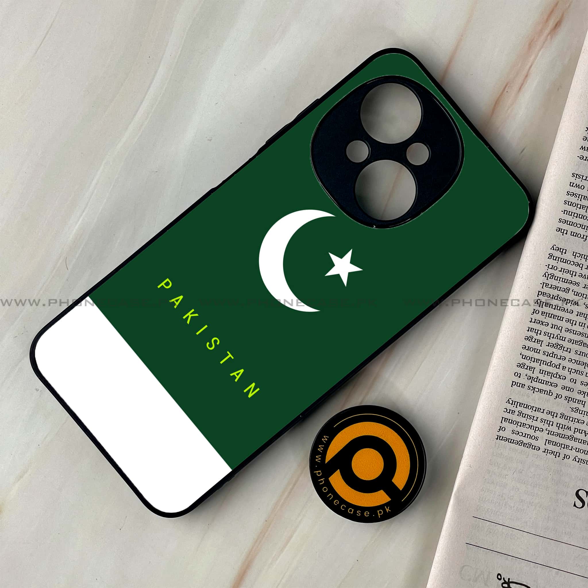 Tecno Spark Go 1 - Pakistani Flag Series - Premium Printed Glass soft Bumper shock Proof Case