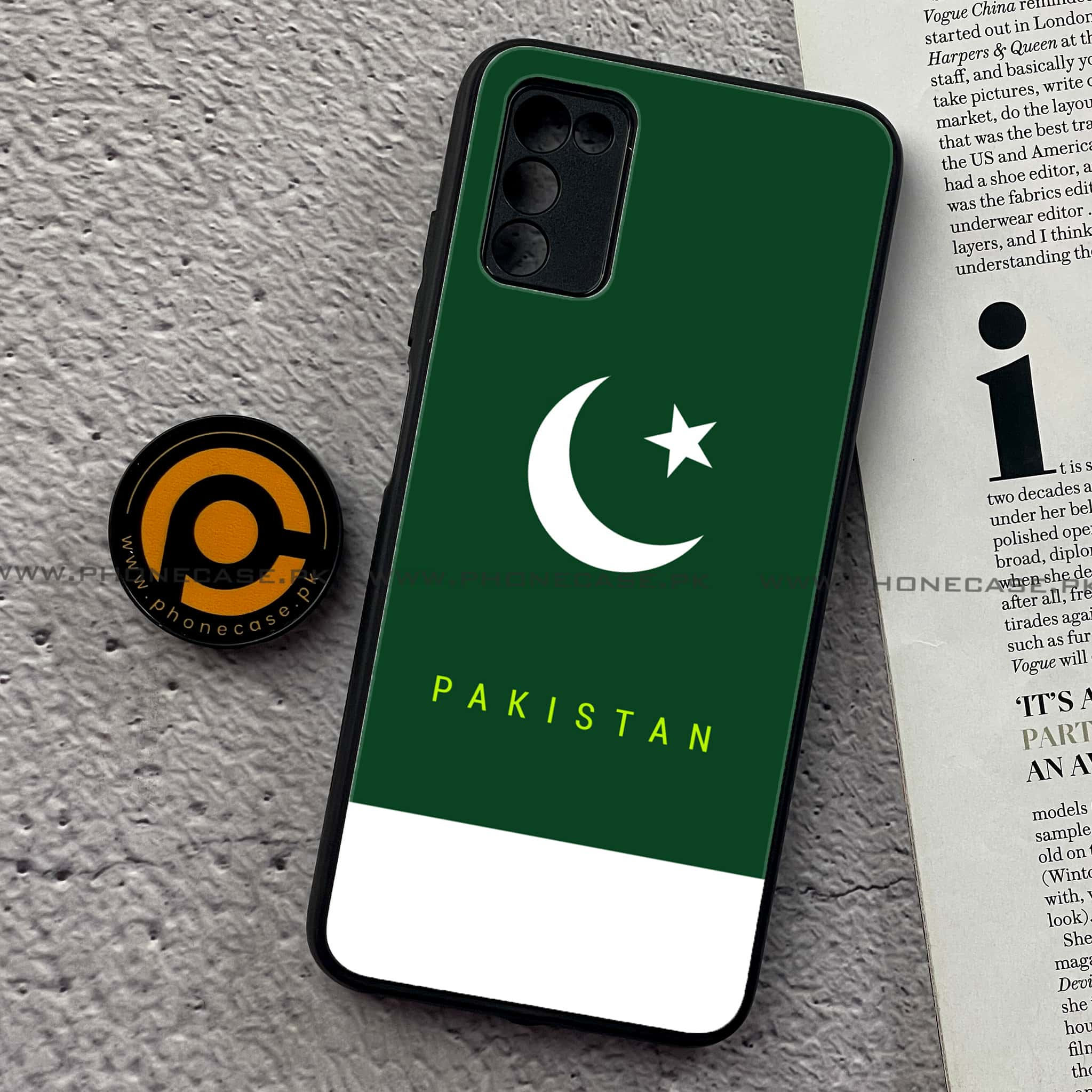 Samsung Galaxy A03s - Pakistani Flag Series - Premium Printed Metal soft Bumper shock Proof Case