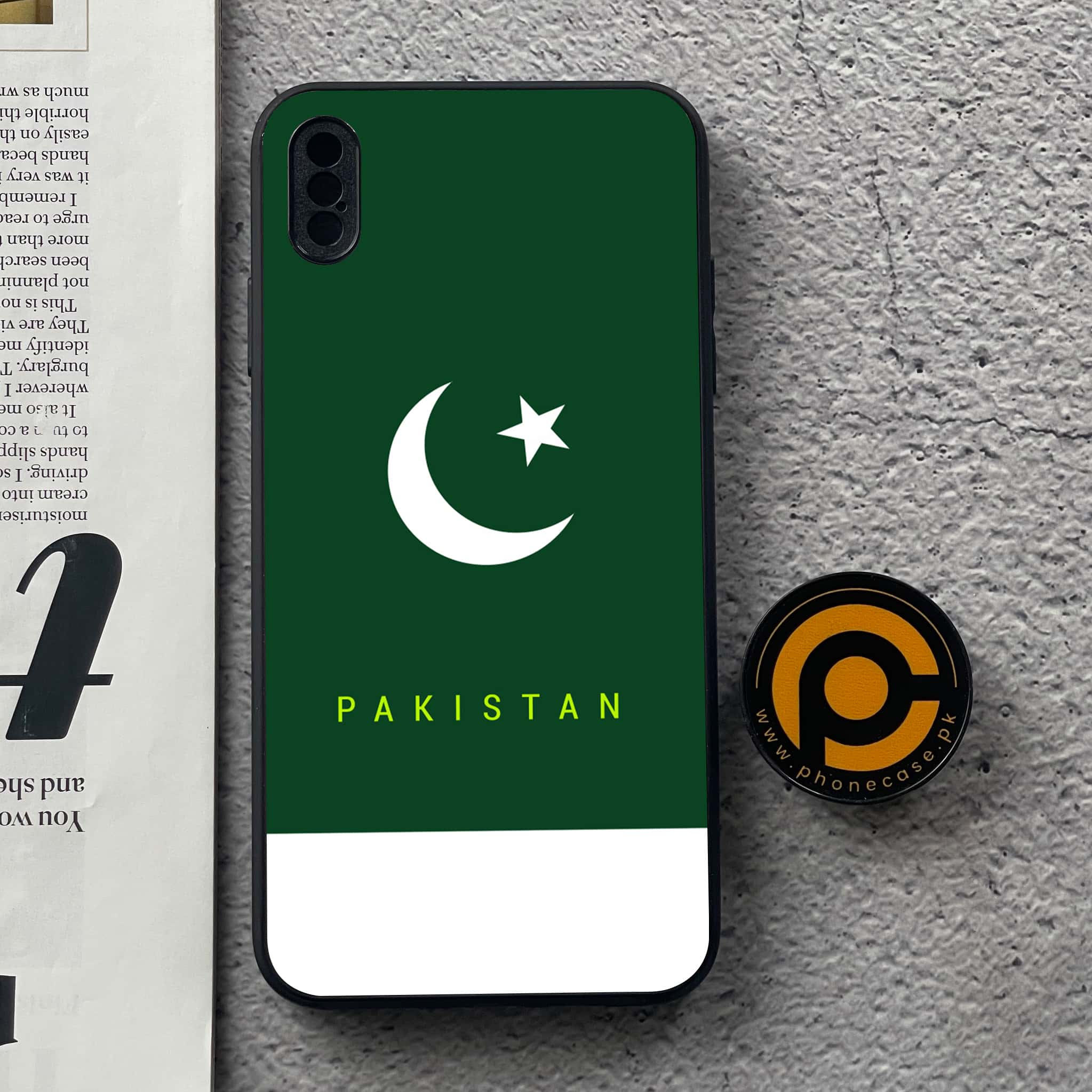iPhone Xs Max - Pakistani Flag Series - Premium Metal Printed soft Bumper shock Proof Case