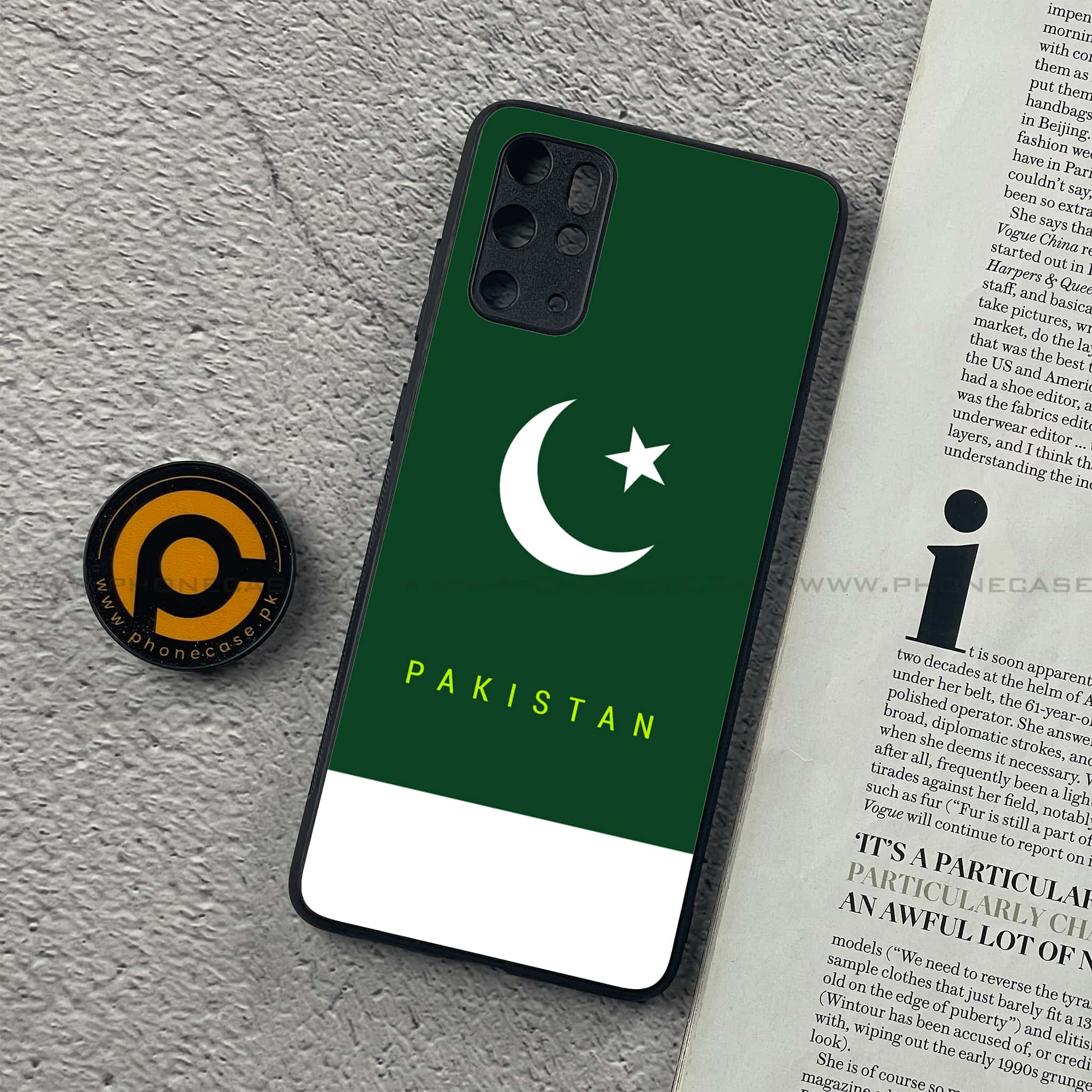 Galaxy S20 Plus - Pakistani Flag Series - Premium Printed Glass soft Bumper shock Proof Case