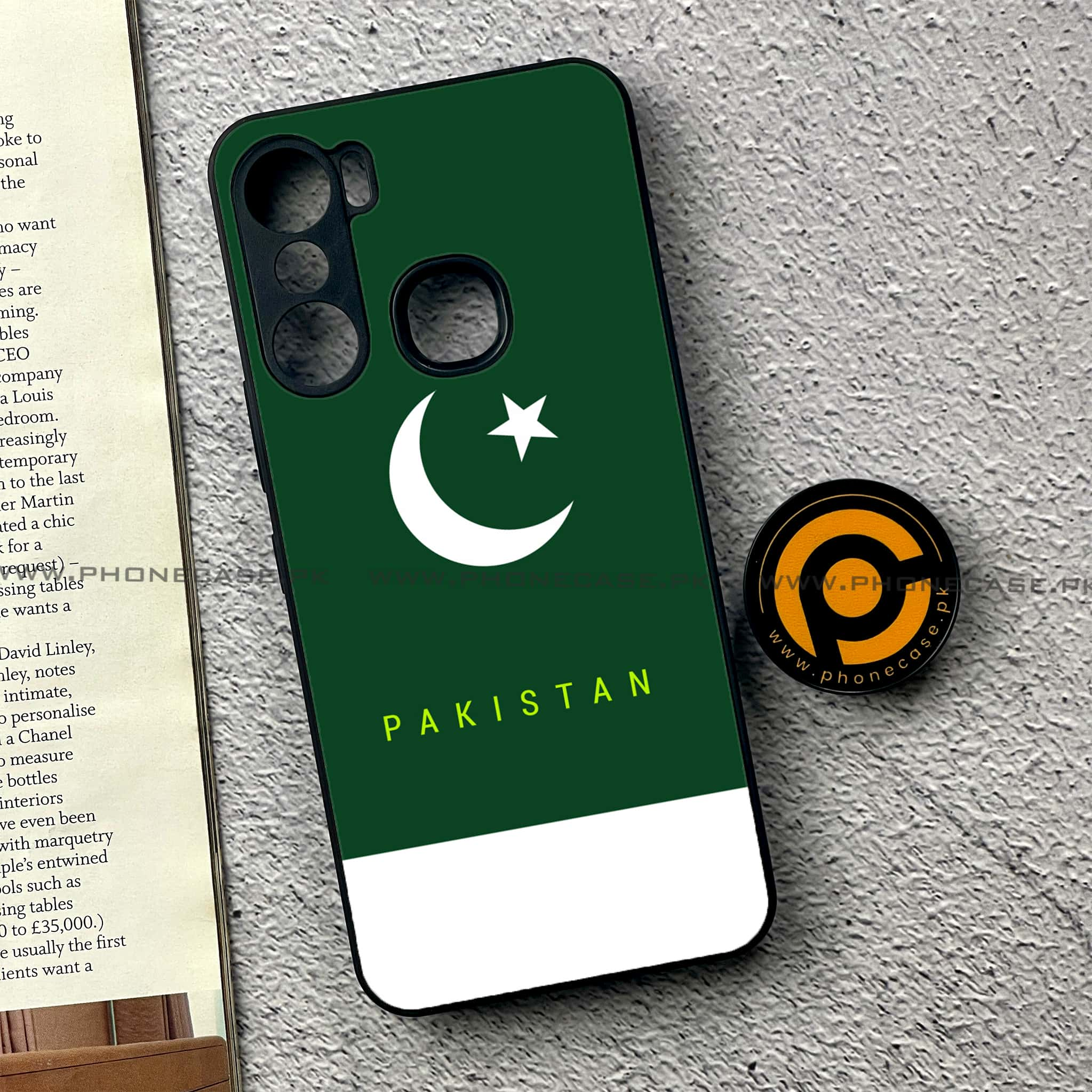 Infinix Hot 12 Pro - Pakistani Flag Series - Premium Printed Glass soft Bumper shock Proof Case