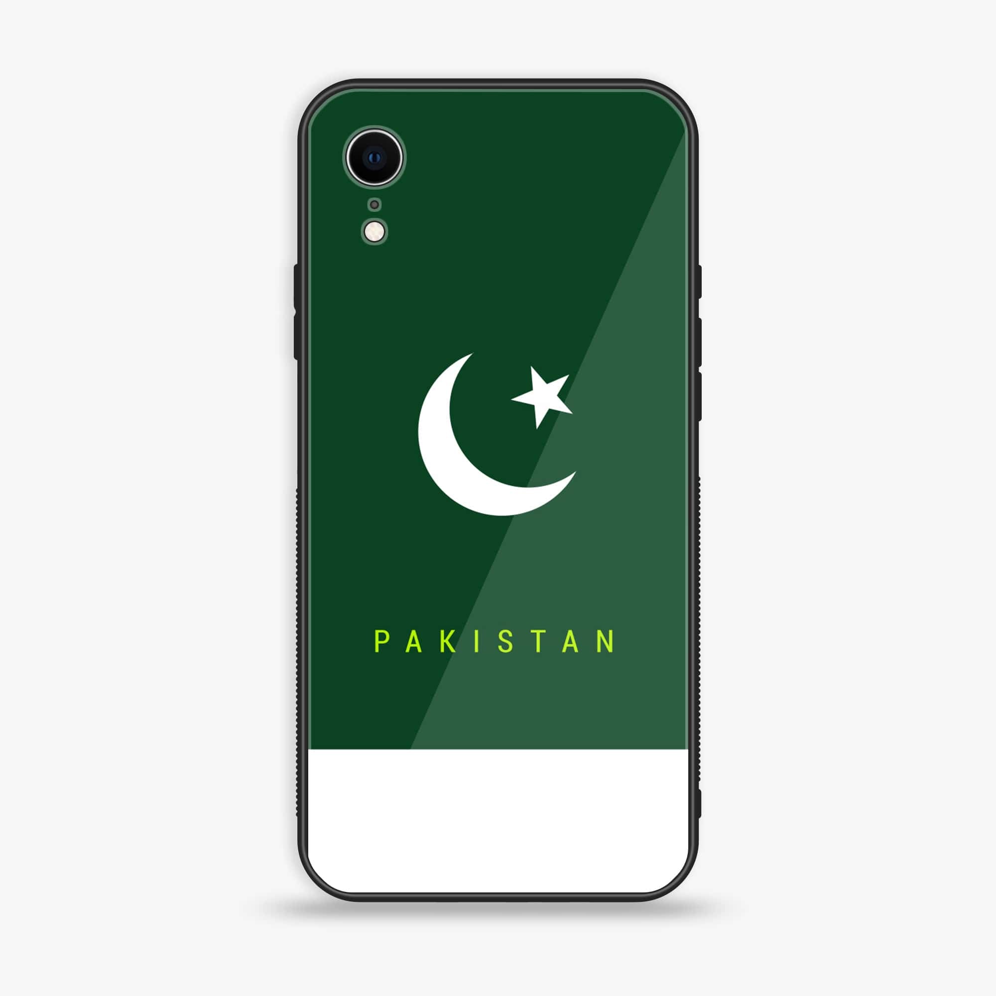 iPhone XR - Pakistani Flag Series - Premium Printed Glass soft Bumper shock Proof Case