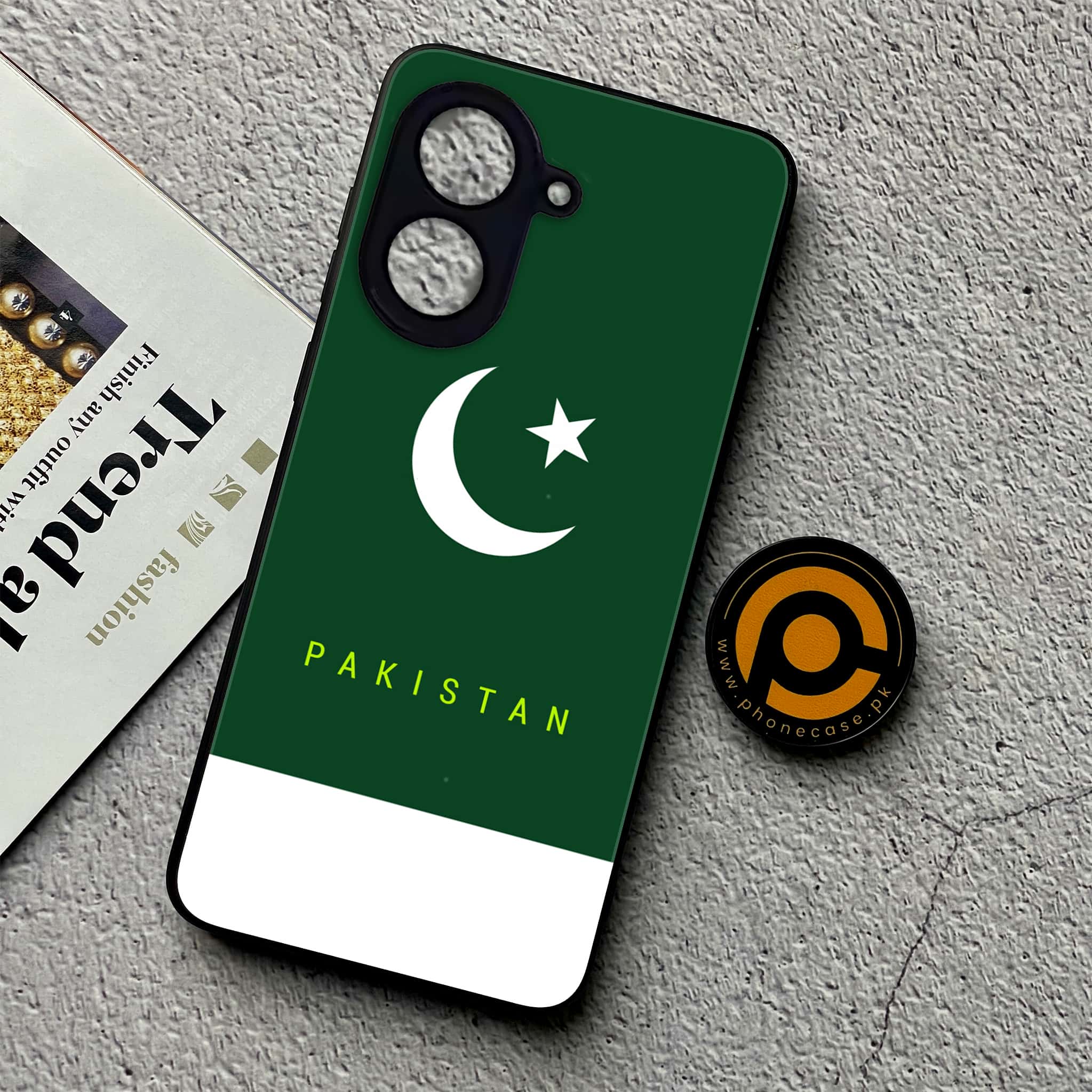 Xiaomi Redmi A5 - Pakistani Flag Series - Premium Metal Printed soft Bumper shock Proof Case