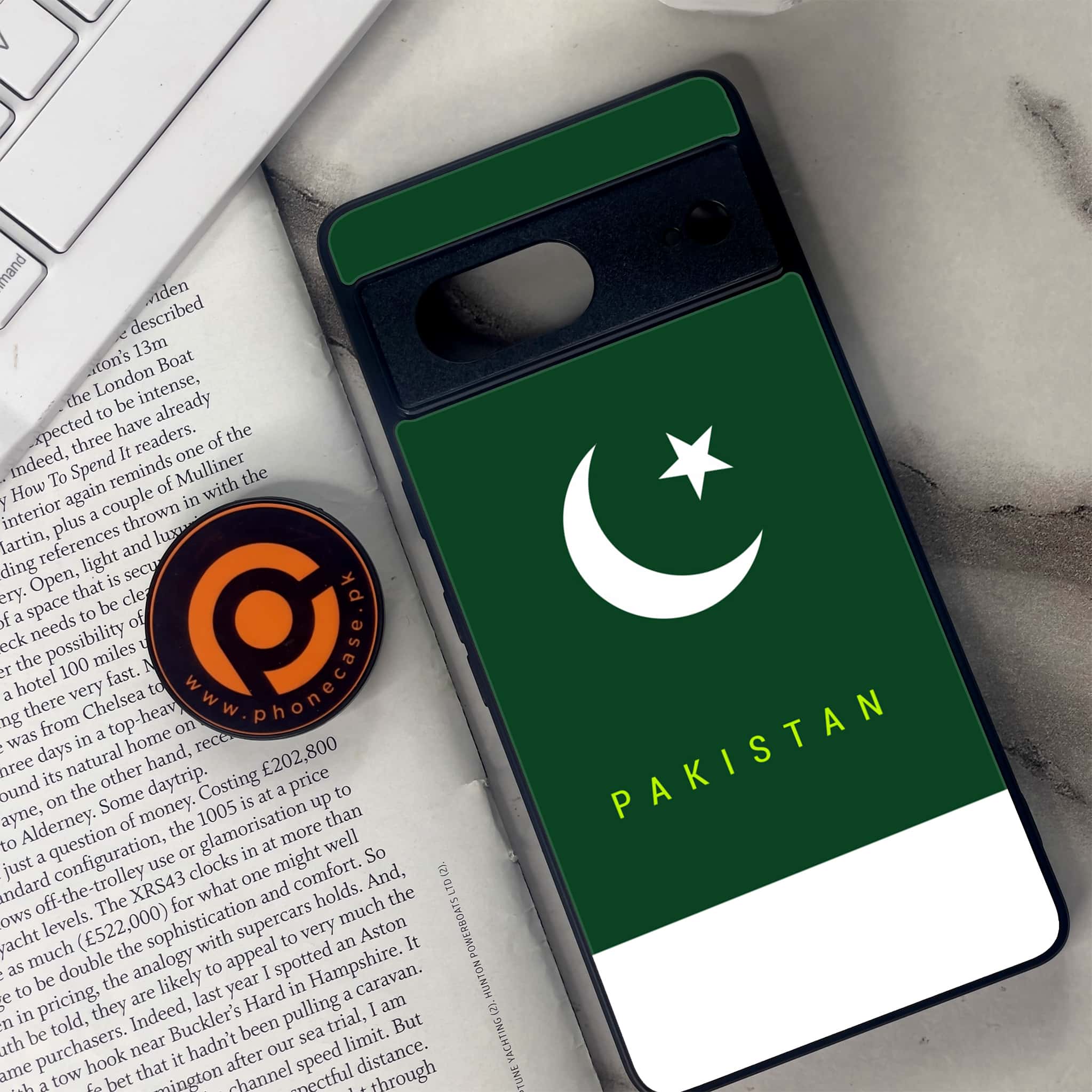 Google Pixel 7 - Pakistani Flag Series - Premium Metal Printed soft Bumper Shock Proof Case