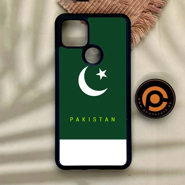 Google Pixel 4a 5G - Pakistani Flag Design 5 - Premium Metal Printed Soft Bumper Shock Proof Case