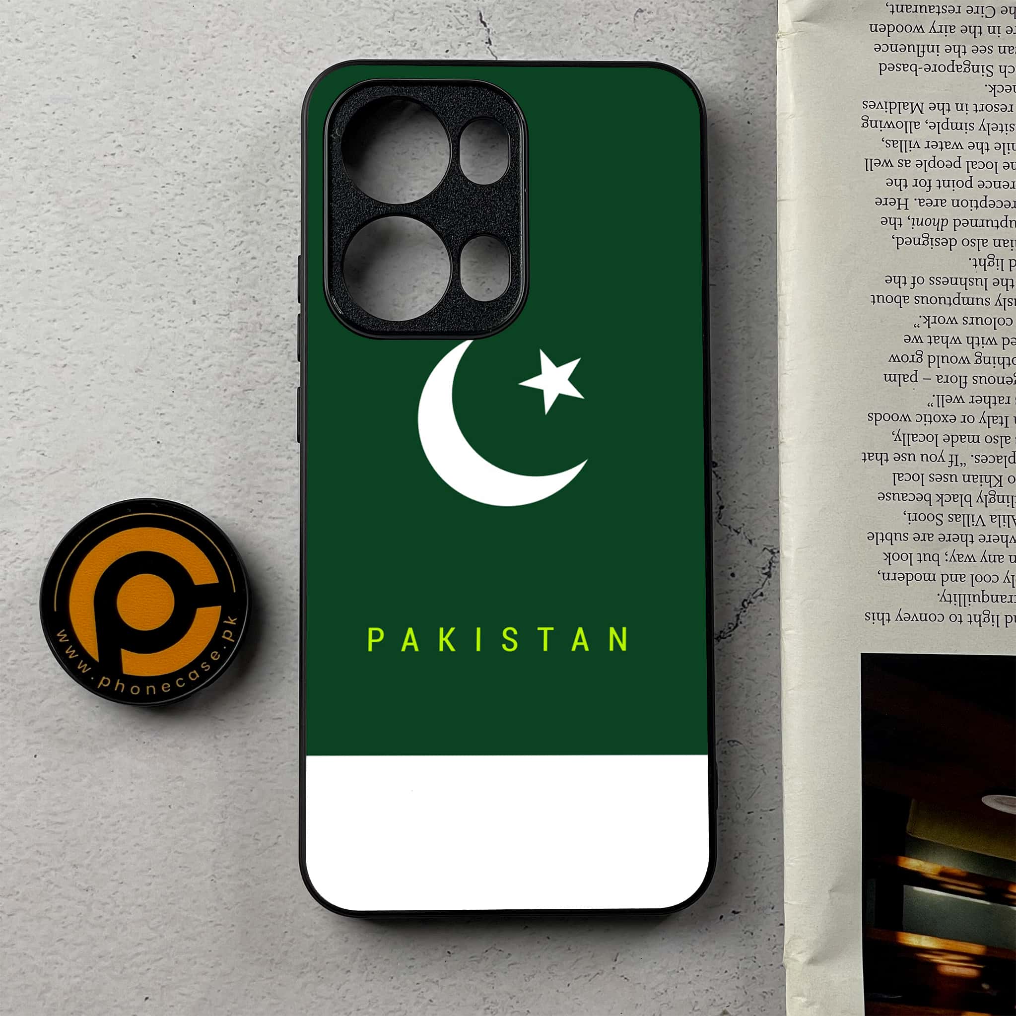 Oppo Reno 13 Pro - Pakistani Flag Series - Premium Metal Printed Soft Bumper Shockproof Case
