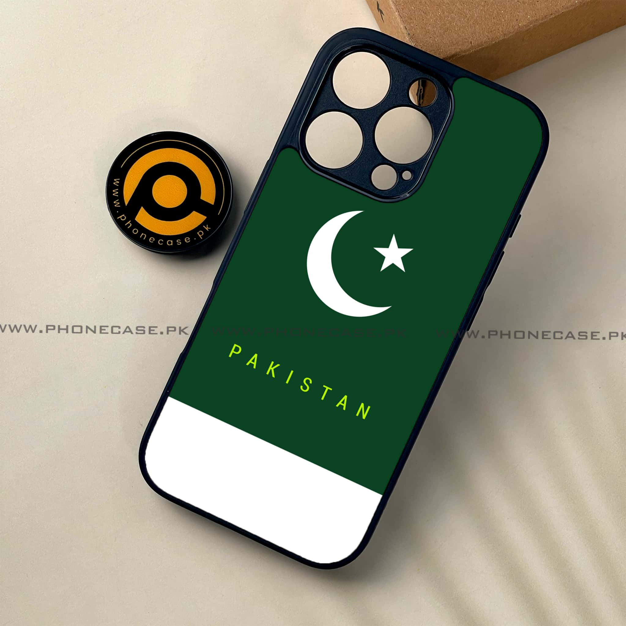 iPhone 16 Pro - Pakistani Flag Series - Premium Printed Glass soft Bumper shock Proof Case