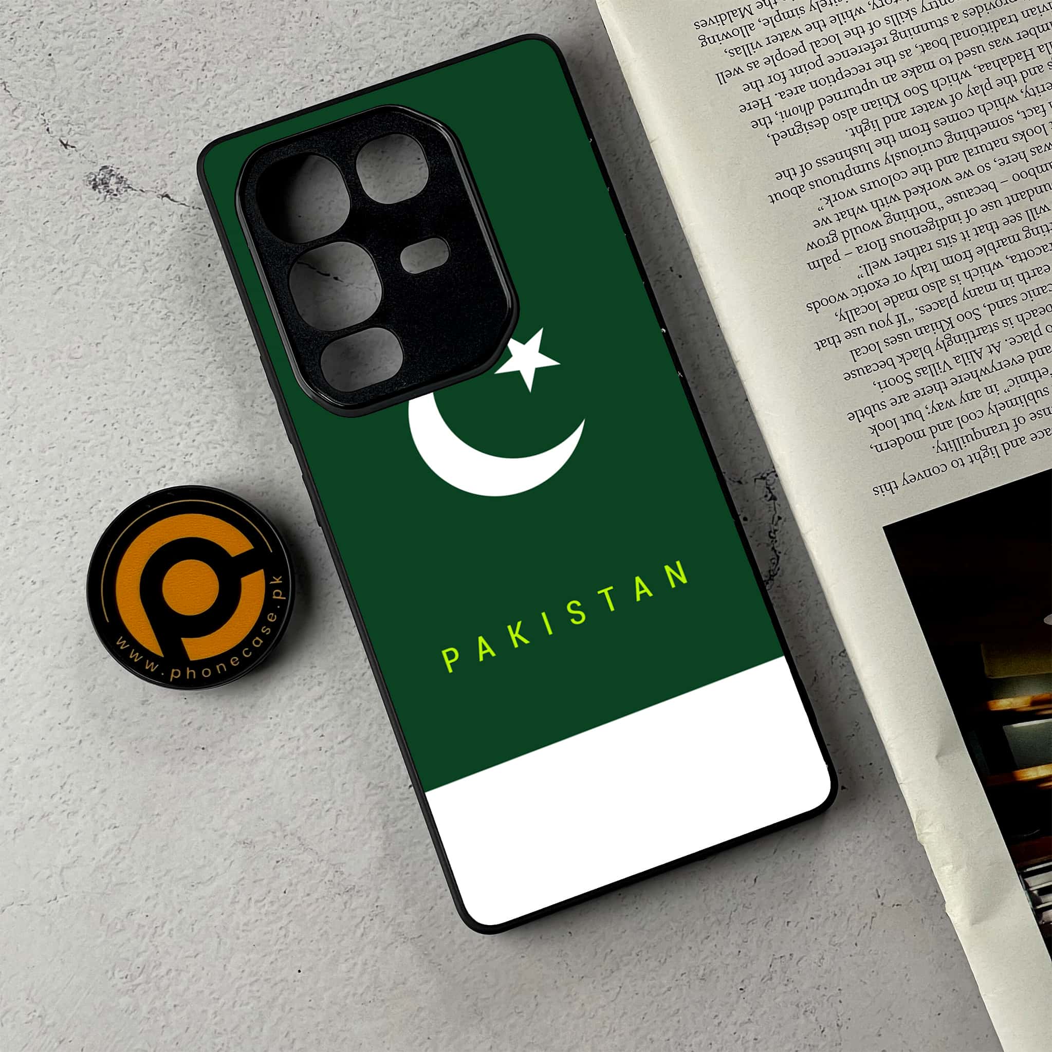 Infinix Note 50 - Pakistani Flag Series - Premium Metal Printed Soft Bumper Shockproof Case