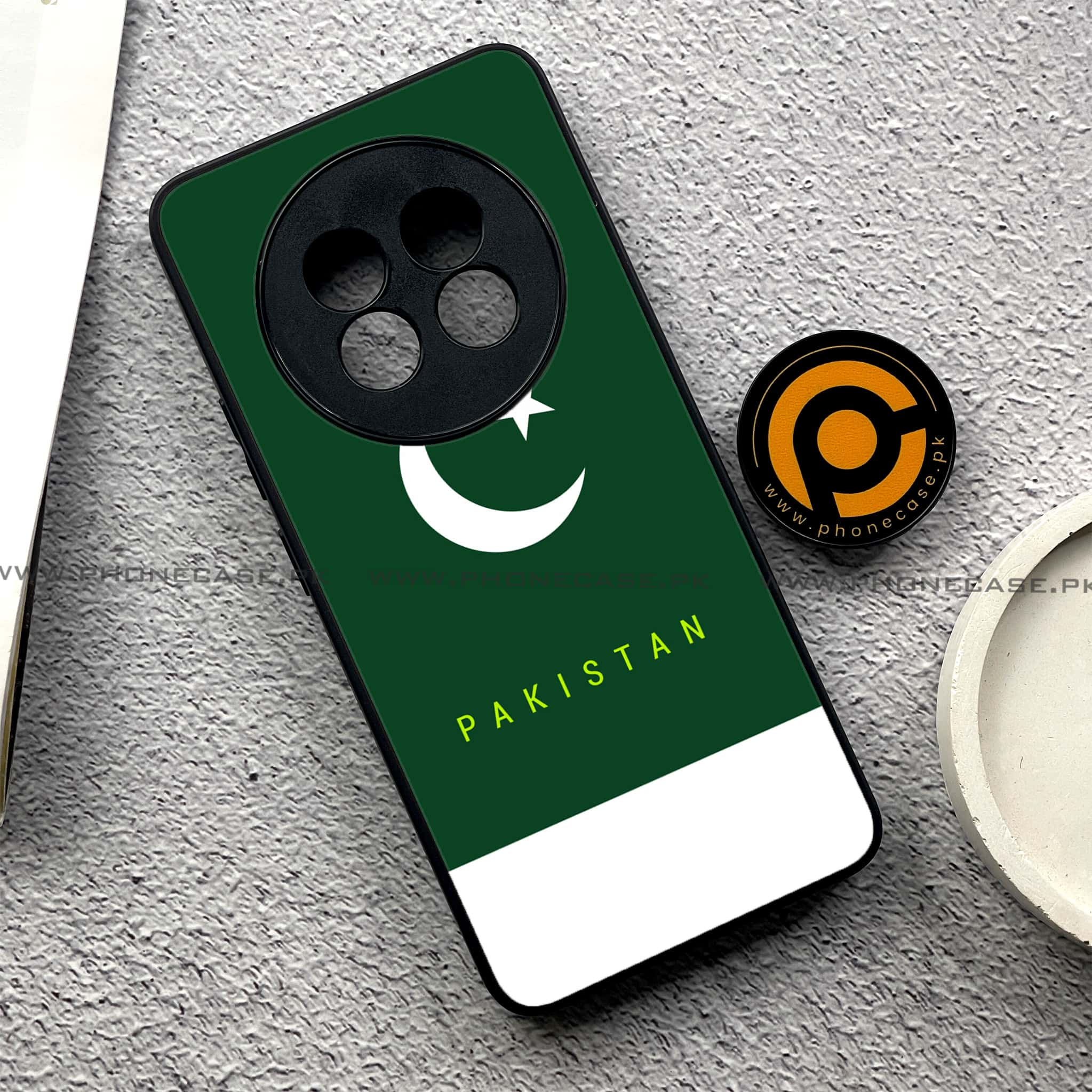 Realme 13 Plus - Pakistani Flag Series - Premium Printed Glass soft Bumper shock Proof Case