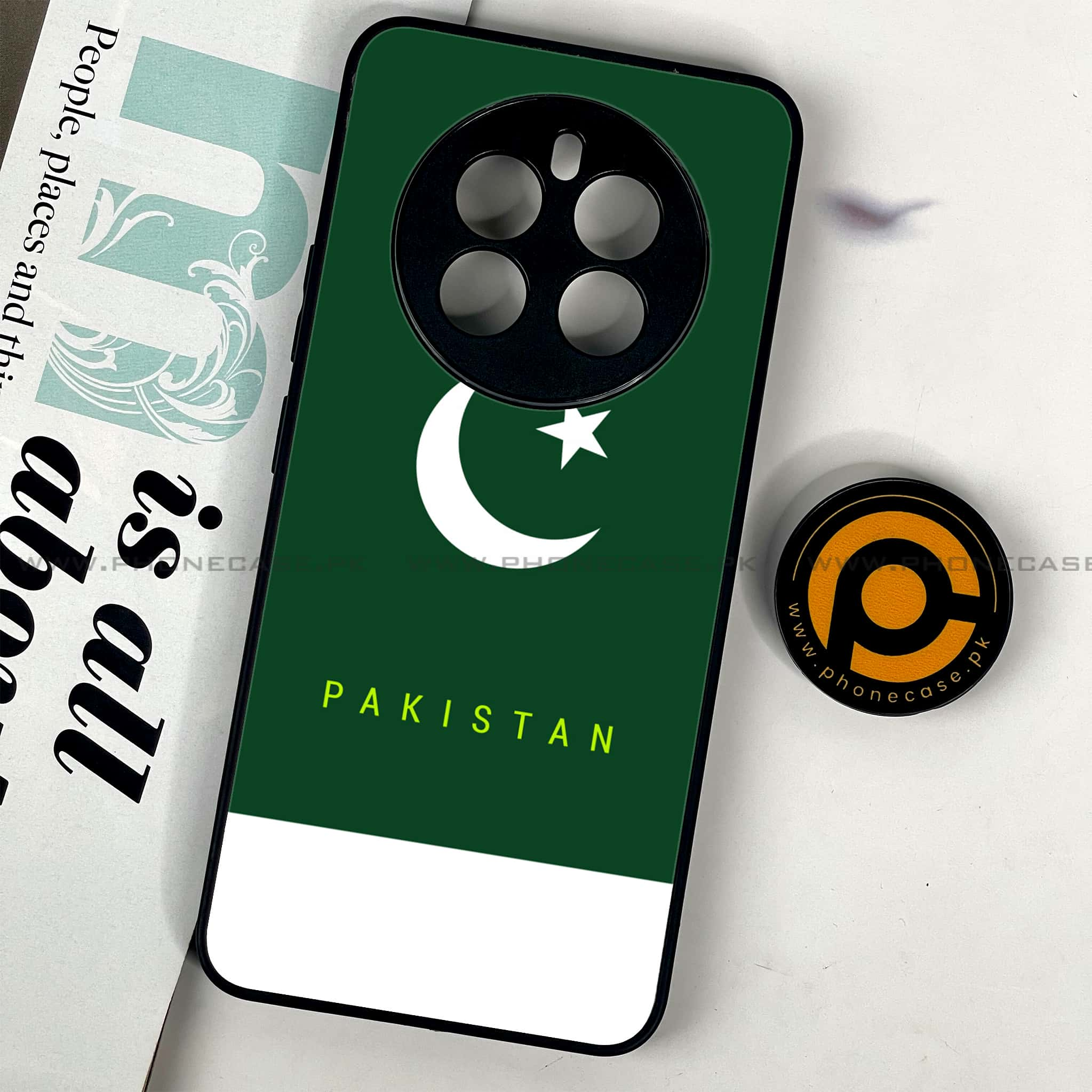 Realme 12 - Pakistani Flag Series - Premium Printed Glass soft Bumper shock Proof Case