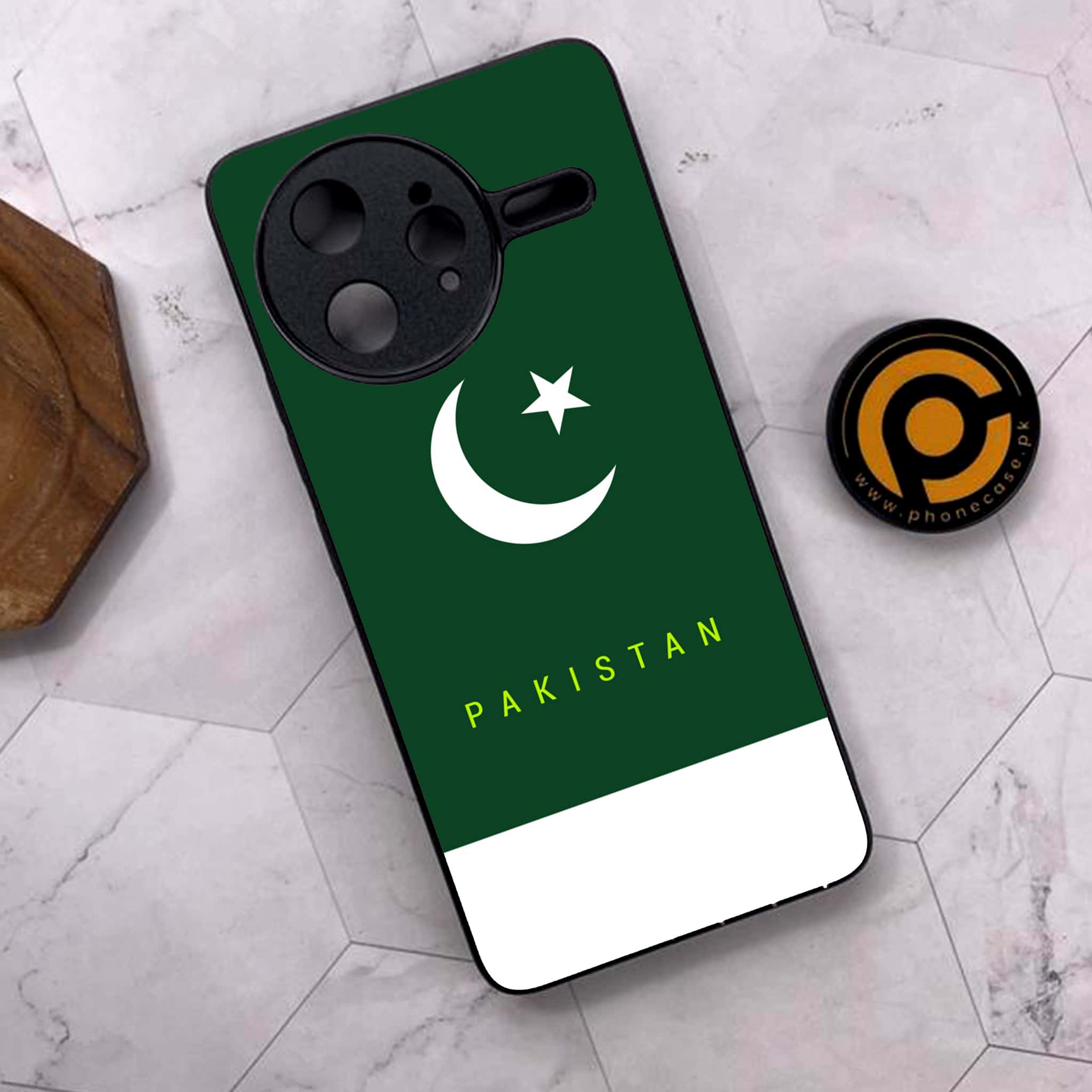 Xiaomi Poco F7 Ultra 5G - Pakistani Flag Series - Premium Metal Printed soft Bumper shock Proof Case