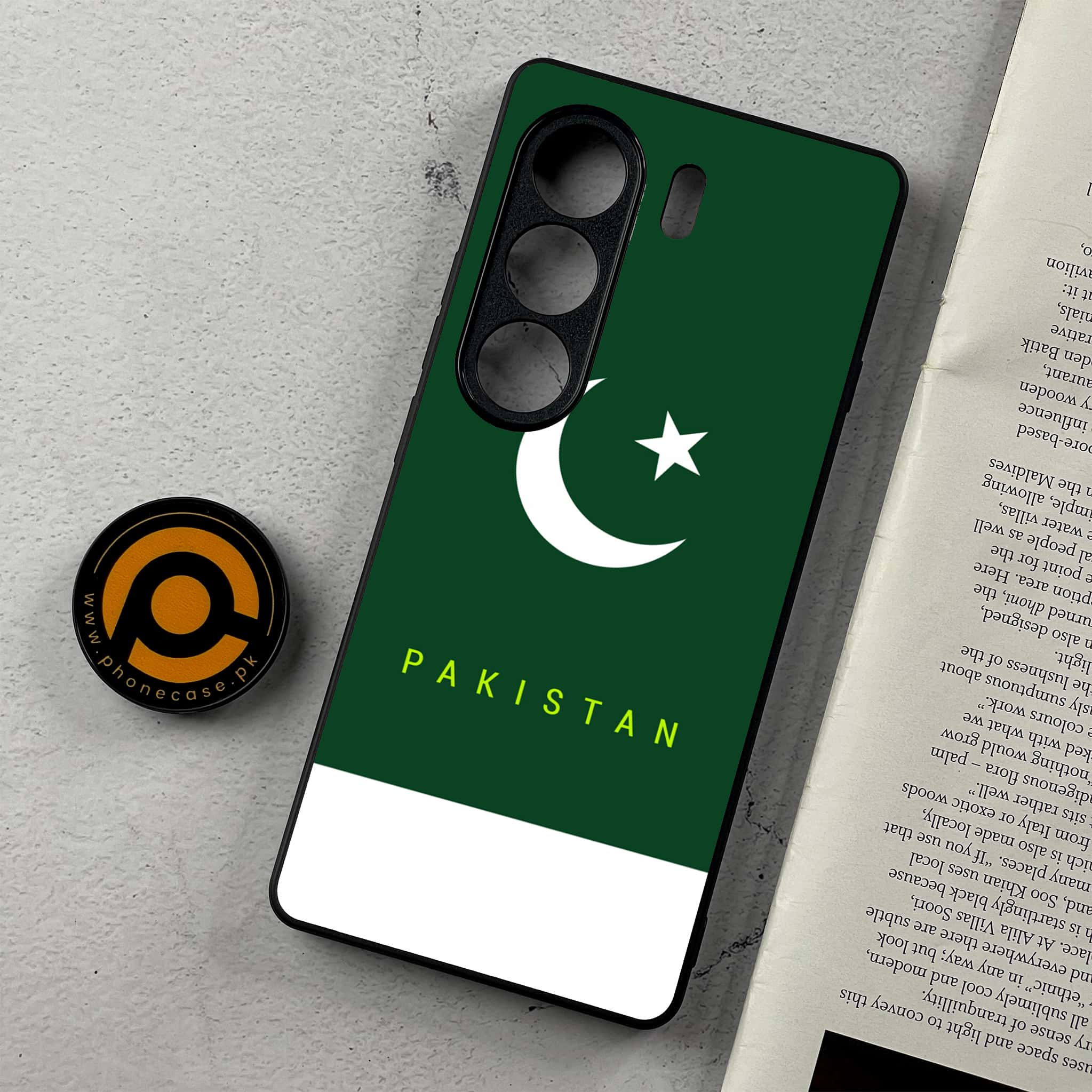 Tecno Camon 40 - Pakistani Flag Series - Premium Metal Printed Soft Bumper Shockproof Case