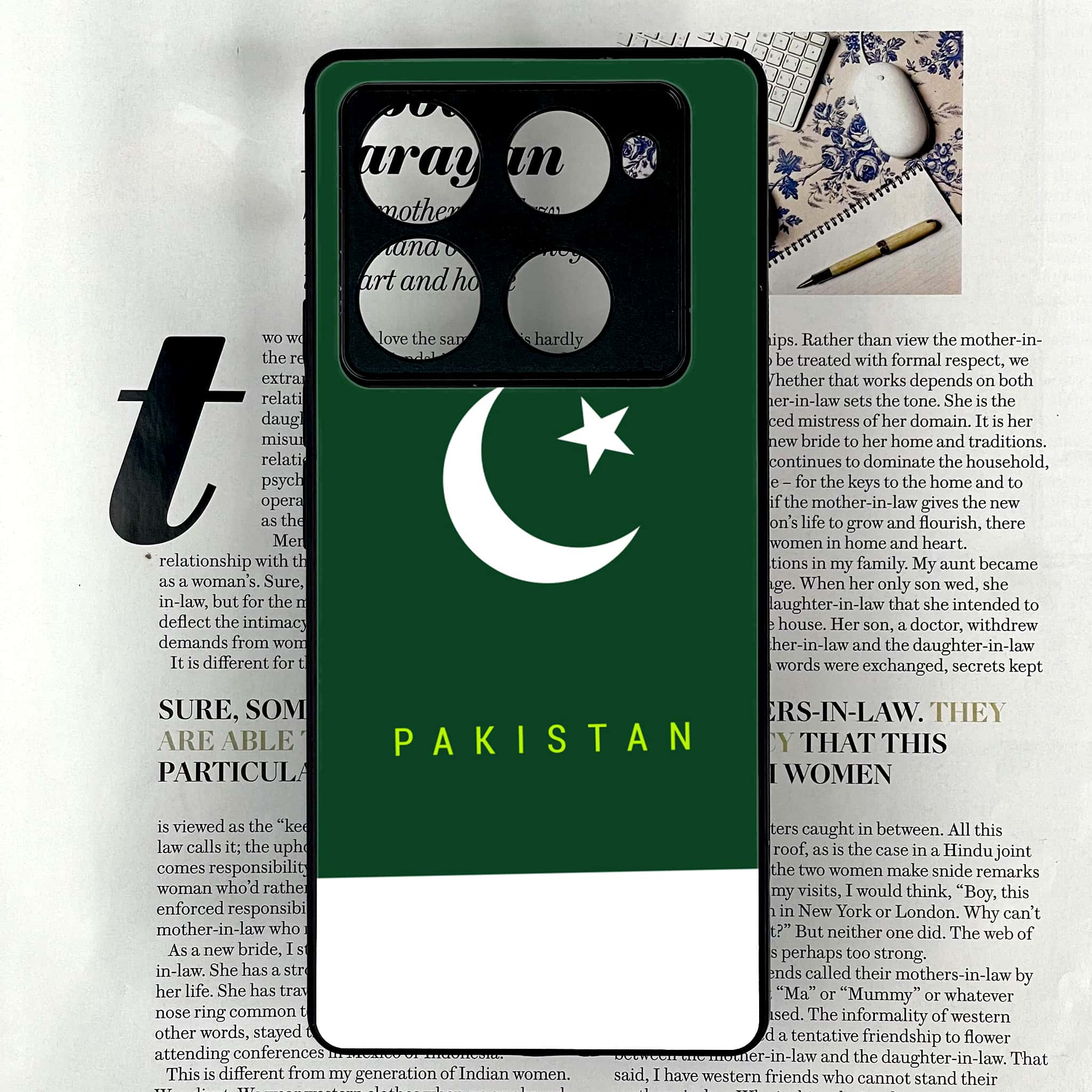 Infinix Note 40 Pro 4G - Pakistani Flag Series - Premium Printed Glass soft Bumper shock Proof Case