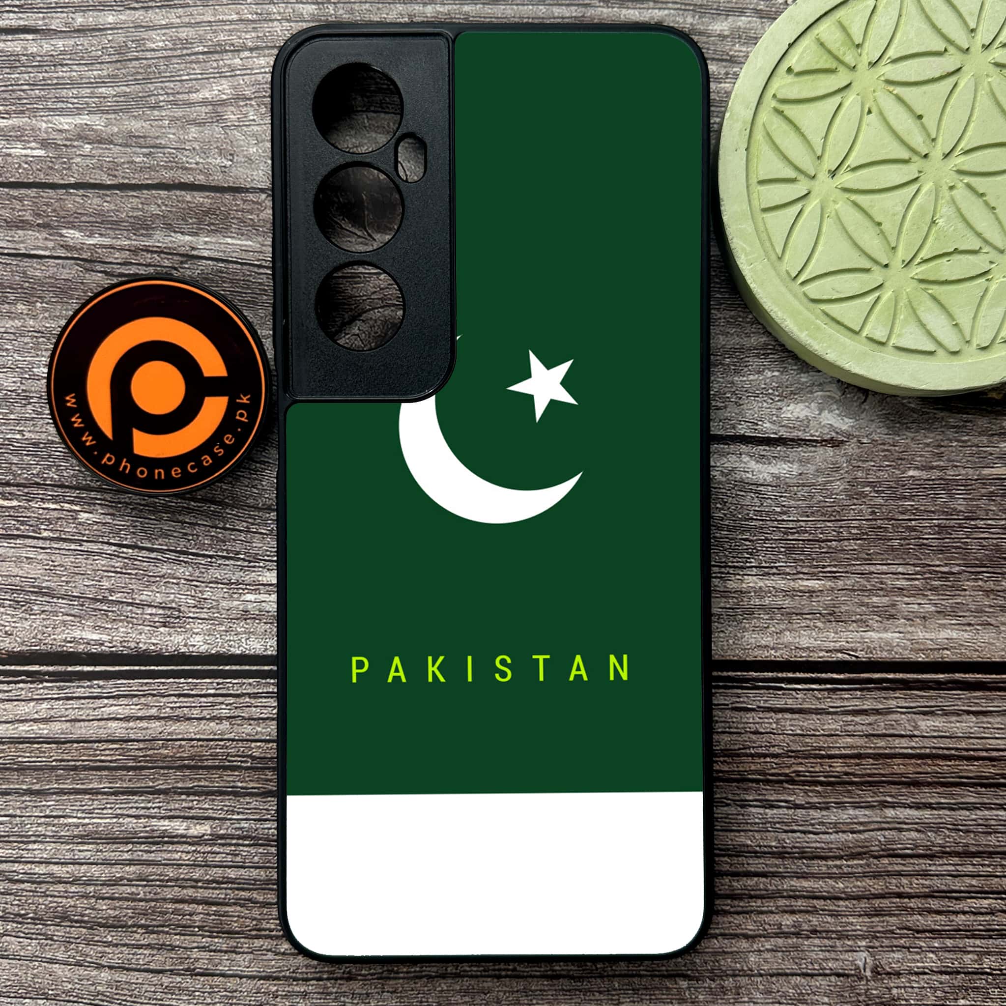 Realme C65  - Pakistani Flag Series - Premium Metal Printed soft Bumper shock Proof Case