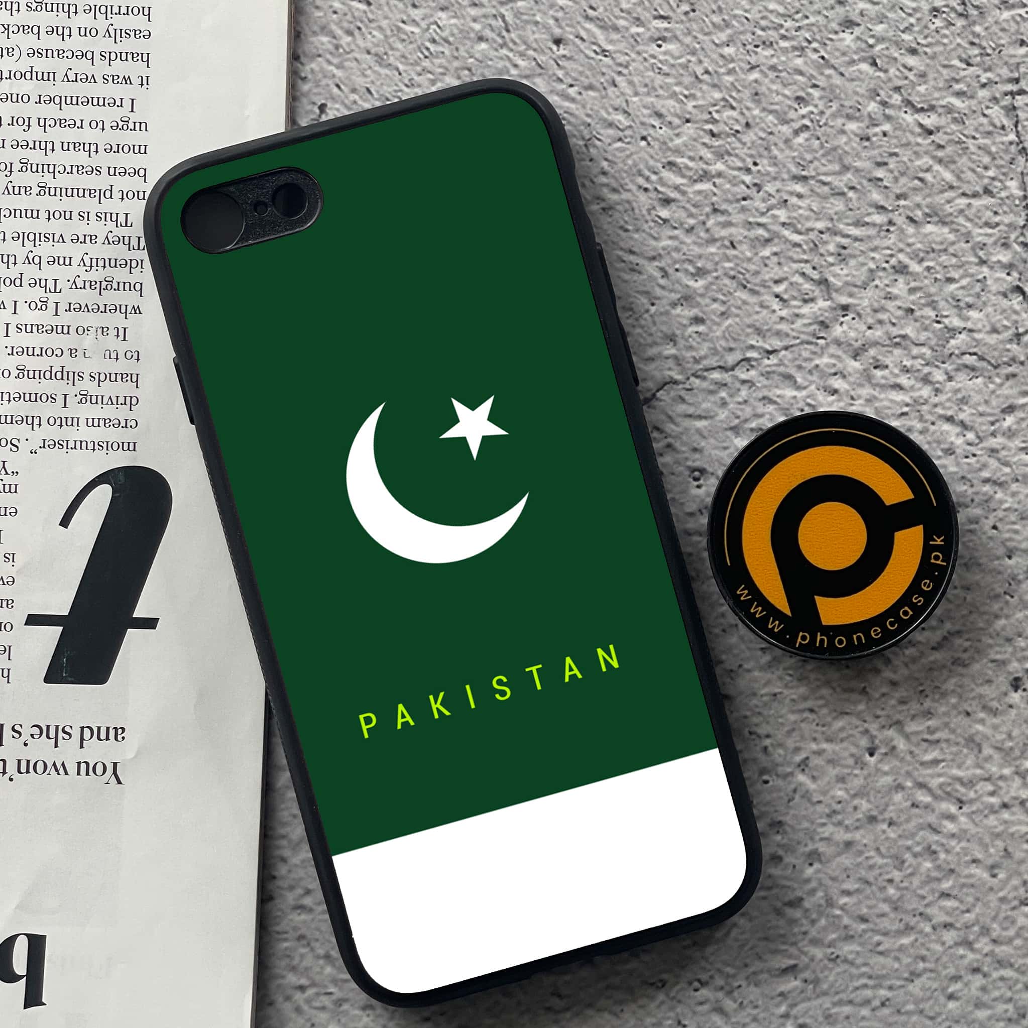 iPhone 7 / 8 - Pakistani Flag Series - Premium Printed Glass soft Bumper shock Proof Case
